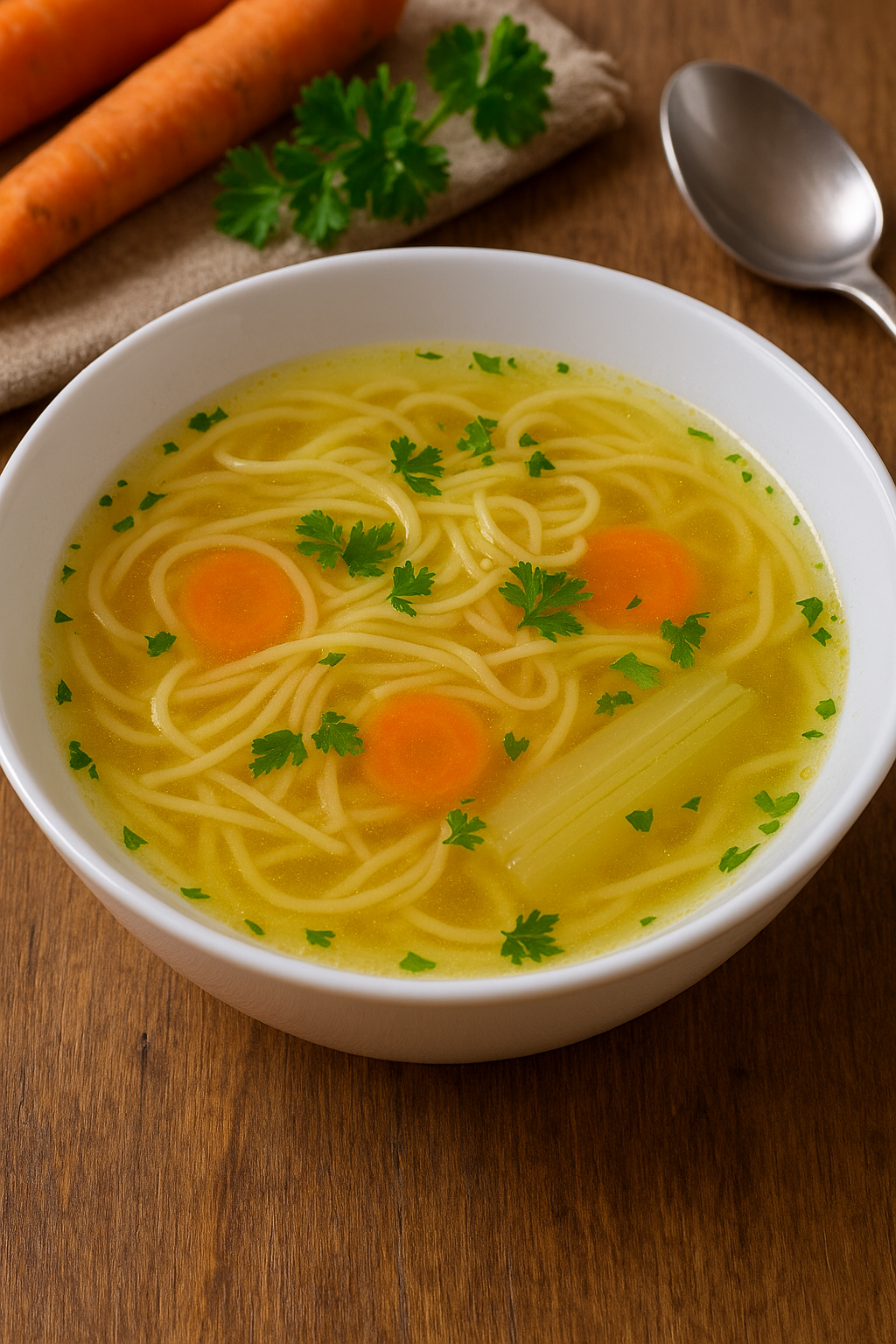 🍲 Domaća bistra supa sa rezancima – klasična i lekovita