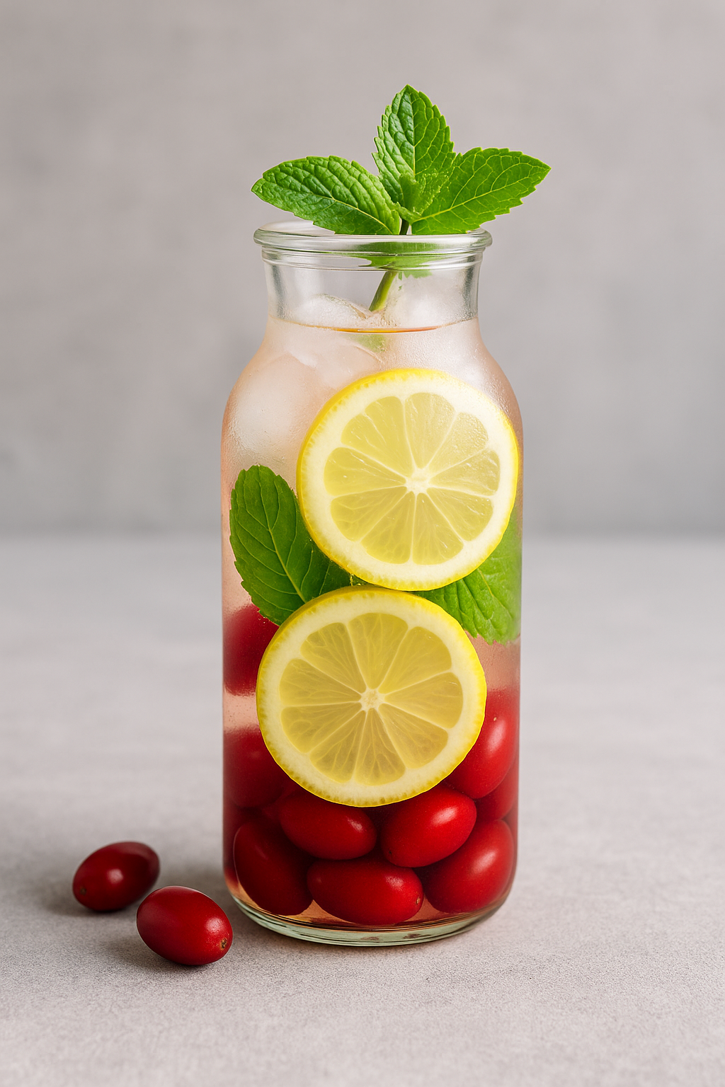 💧🍒 Detox voda sa drenjinama i limunom
