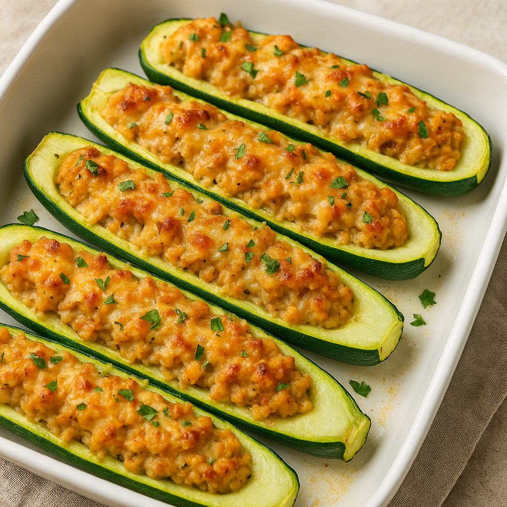🥒 Hrskave tikvice punjene sirom i piletinom – pečeno, a topi se u ustima 🍗🧀