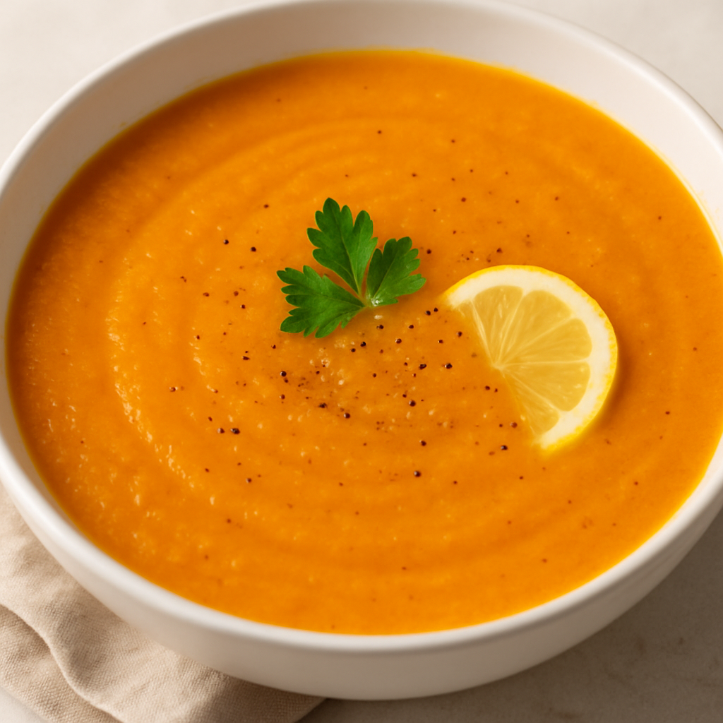 🥣 Krem supa od šargarepe i đumbira – baršunasta i osvežavajuća