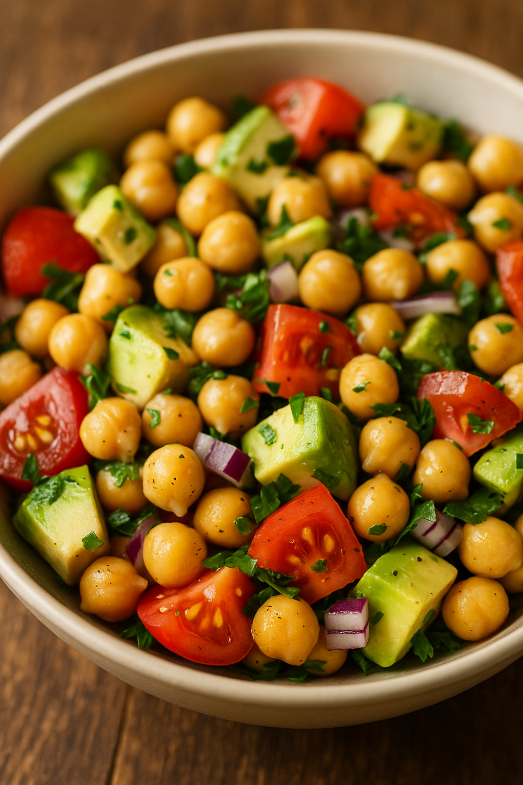 🥗 Proteinska salata sa leblebijama i avokadom – zdrava, sita i gotova za 10 minuta