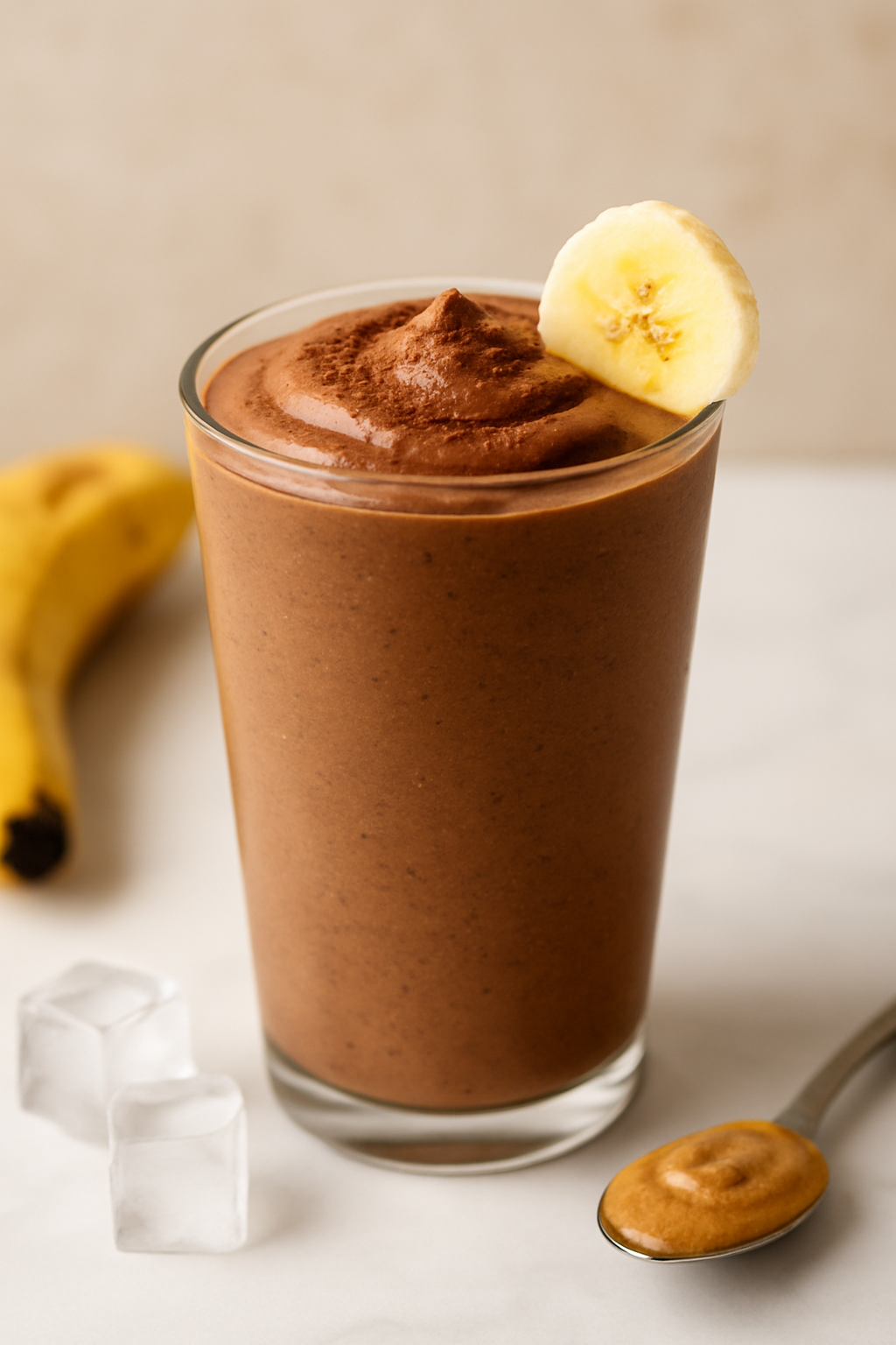 🍌 Smuti bomba od banane, kikiriki putera i kakaa – gust, kremast, kao desert u čaši