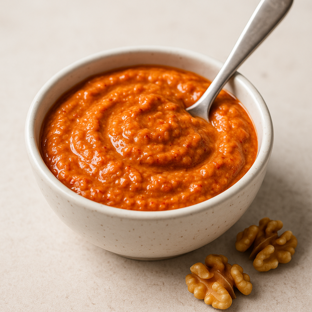 🌶️ Kremasti ajvar sos sa orasima – lagan, pun ukusa i gotov za 5 minuta