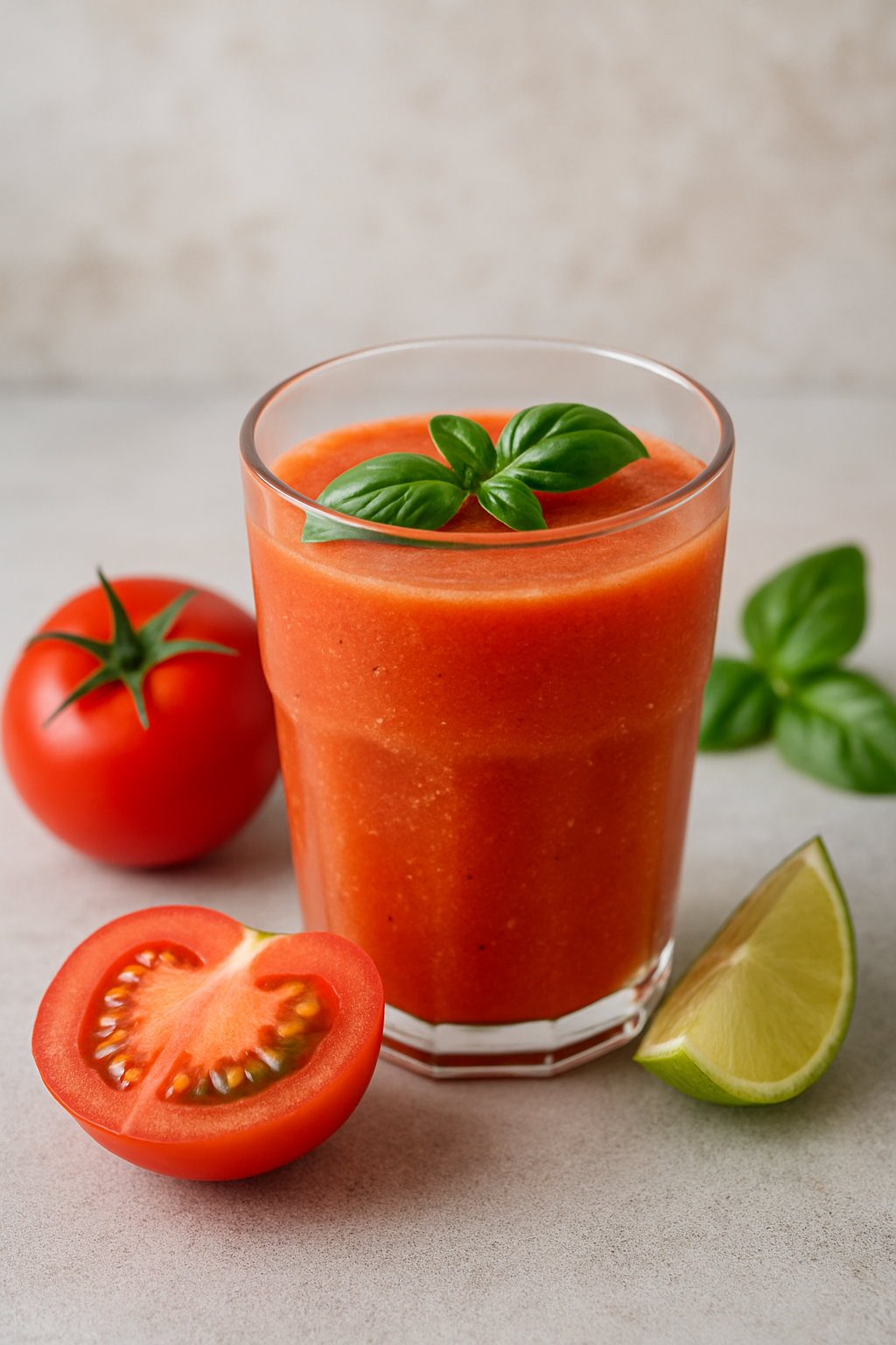 🍅 Letnji smuti od paradajza, limete i bosiljka ☀️