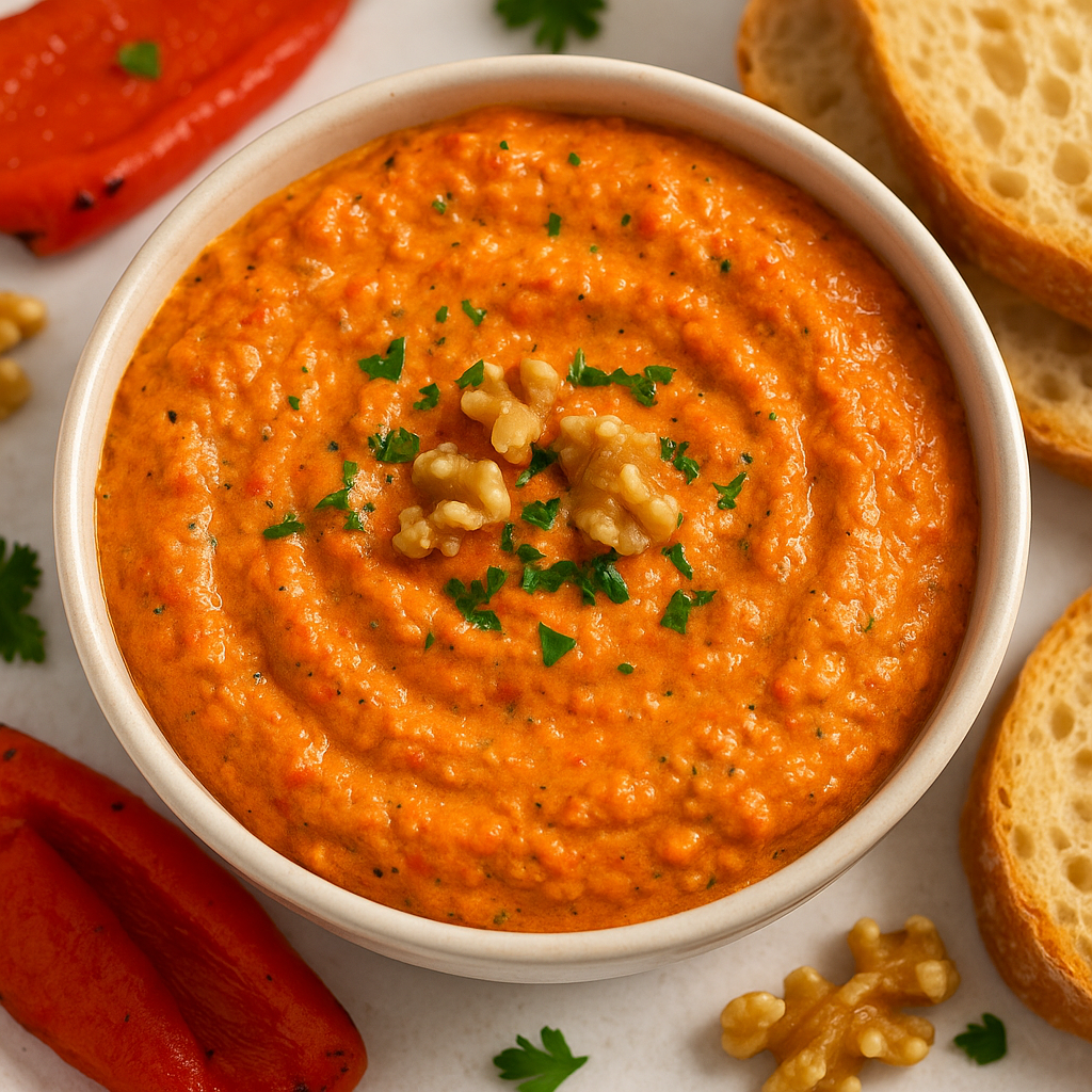 🌶 Namaz od pečenih paprika i sira – kremasto, mirisno, nestaje sa hleba