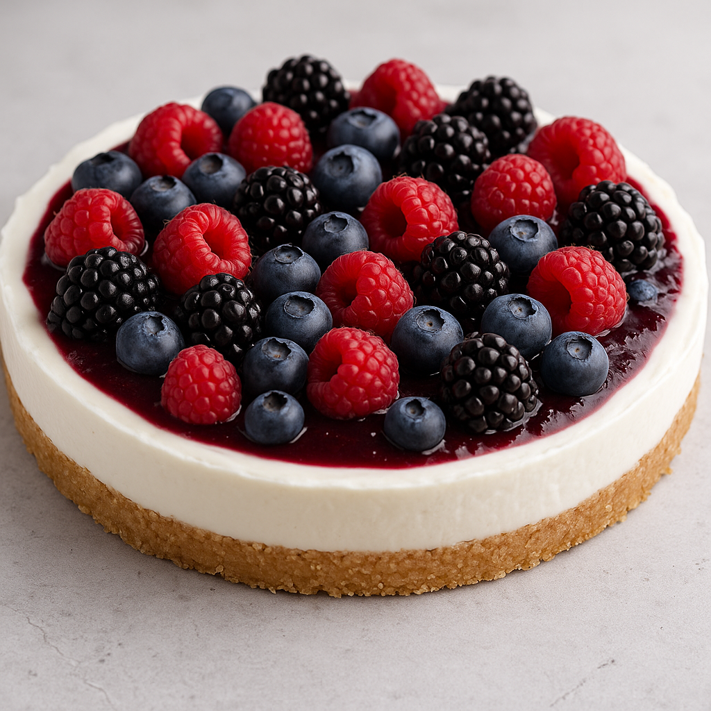 🍇 Jogurt tart sa šumskim voćem – osvežavajuće, lagano, bez pečenja