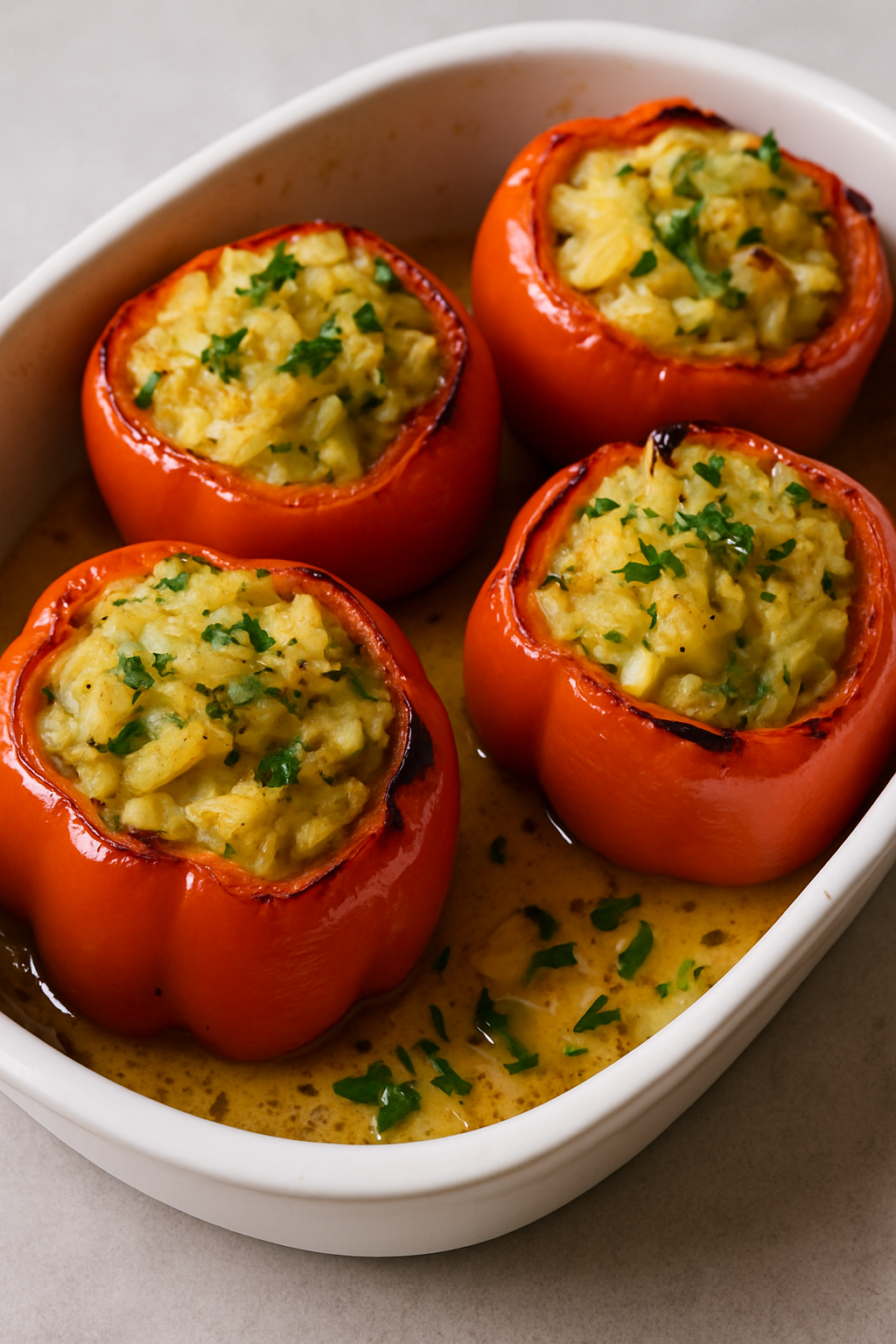 🌶 Punjene paprike sa krompirom i prazilukom – posno, mirisno, iz rerne