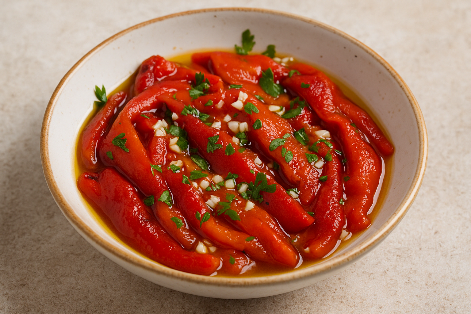 🫑 Salata od pečenih paprika i belog luka – mirisna, hladna i savršena uz hleb