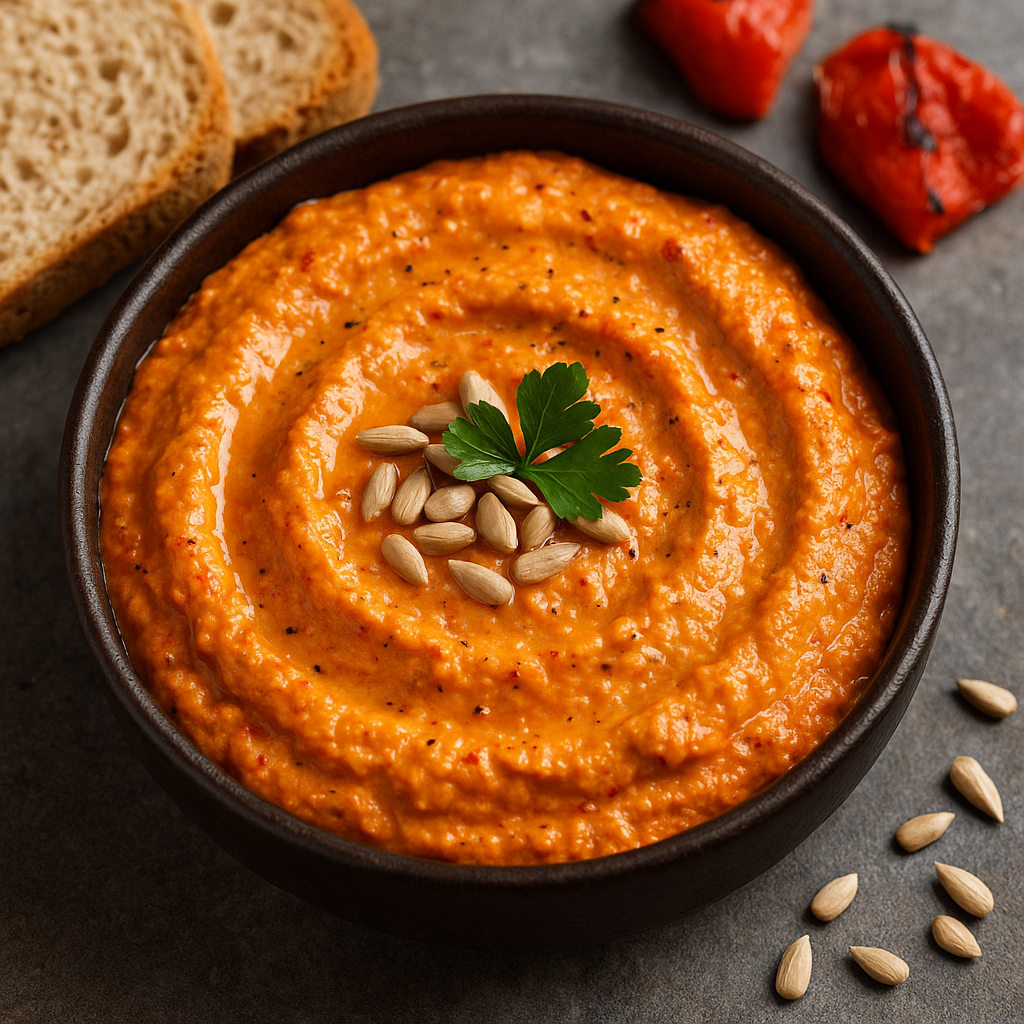 🌶️ Namaz od pečenih paprika i suncokreta – kremast, jakog ukusa, bez trunke majoneza