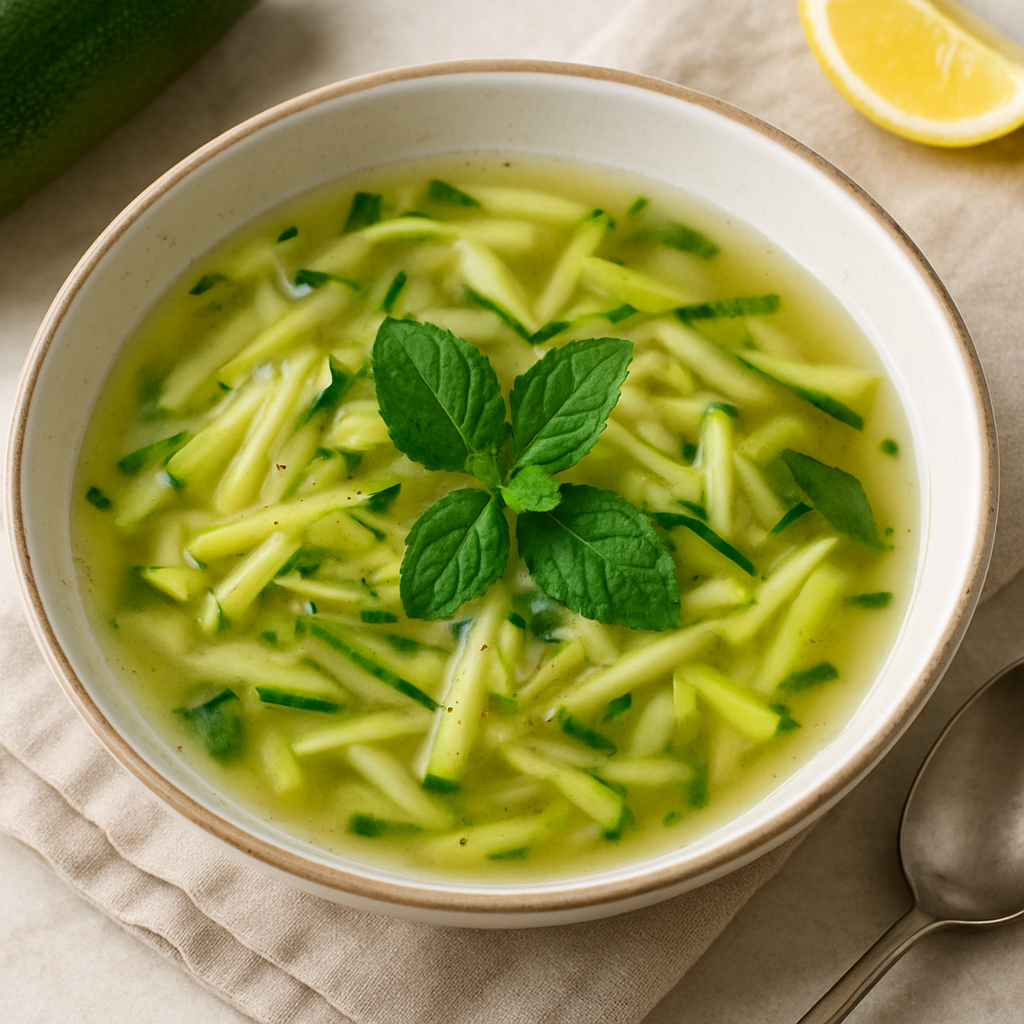 🥬 Bistra čorba od tikvica i mente