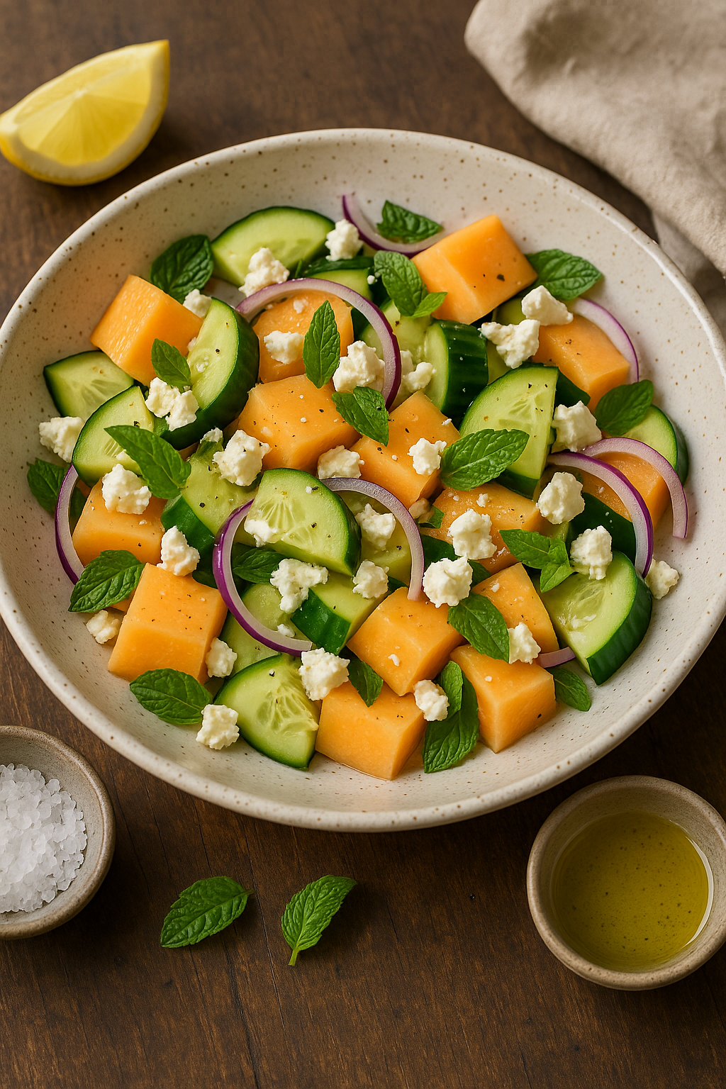 🥗 Letnja salata sa dinjom, krastavcem i fetom