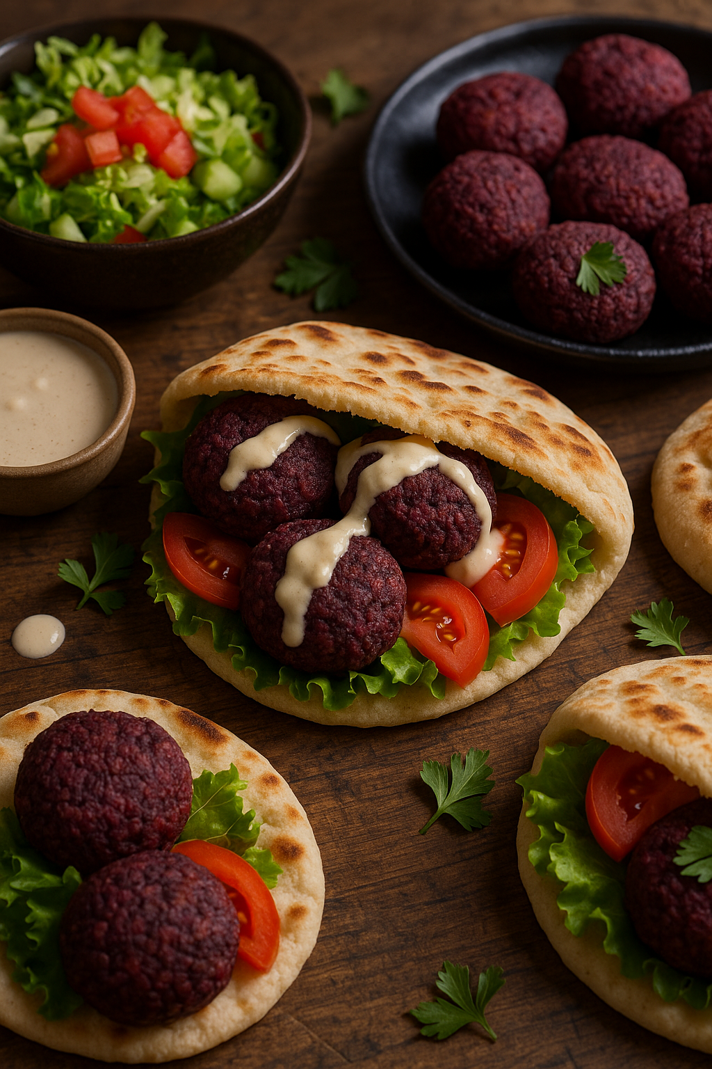🧆 Ljubičasti falafel u domaćem somunu