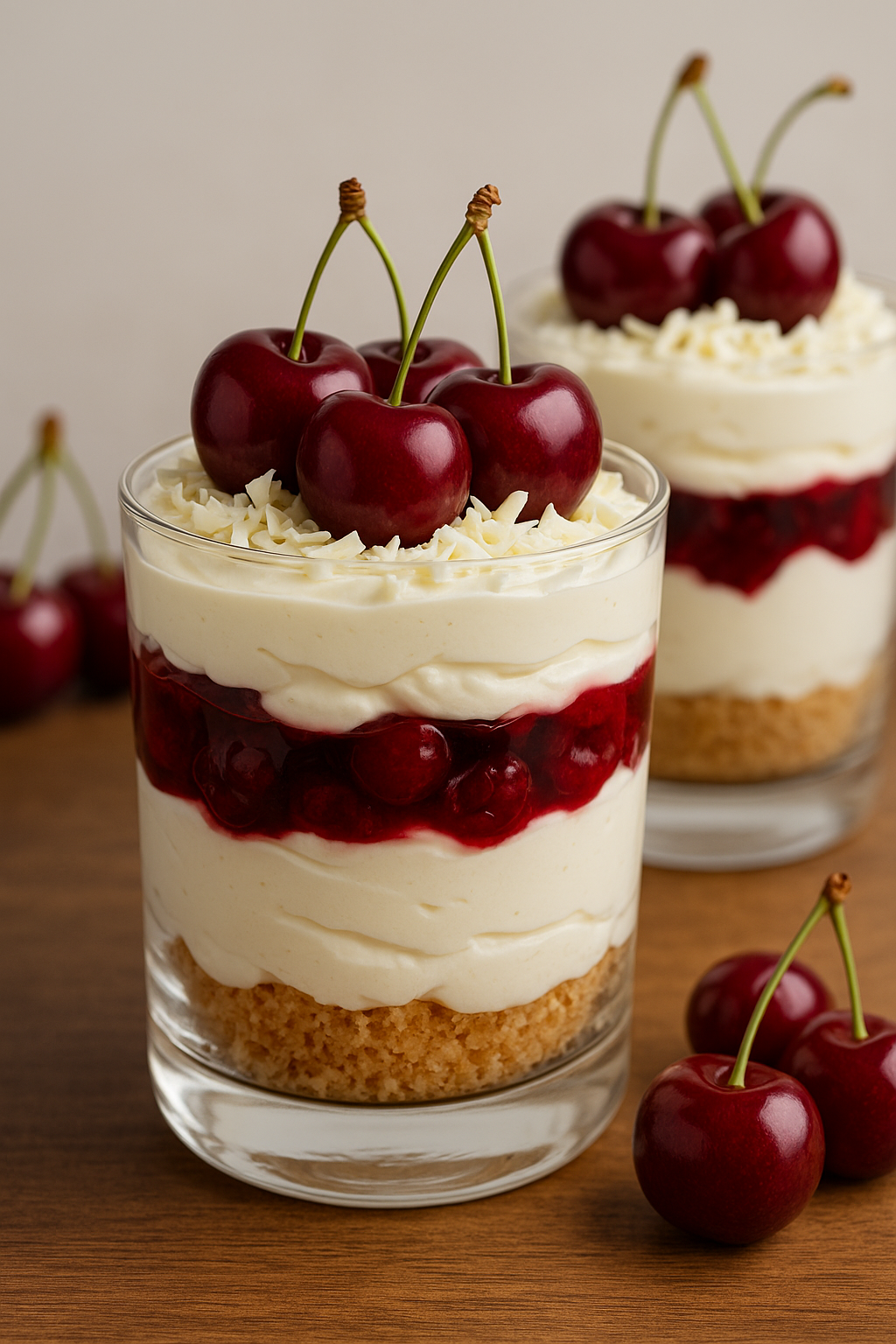 🍒 Letnji čizkejk u čaši sa višnjama i belom čokoladom