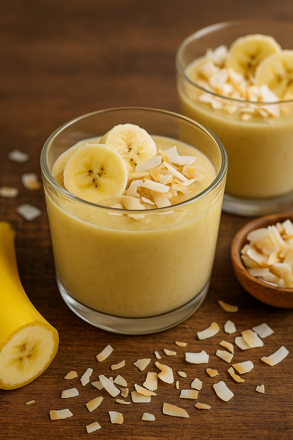 🍌 Posni banana puding sa kokosom