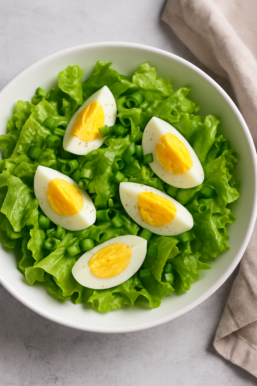 🥬🥚 Zelena salata sa jajima i mladim lukom