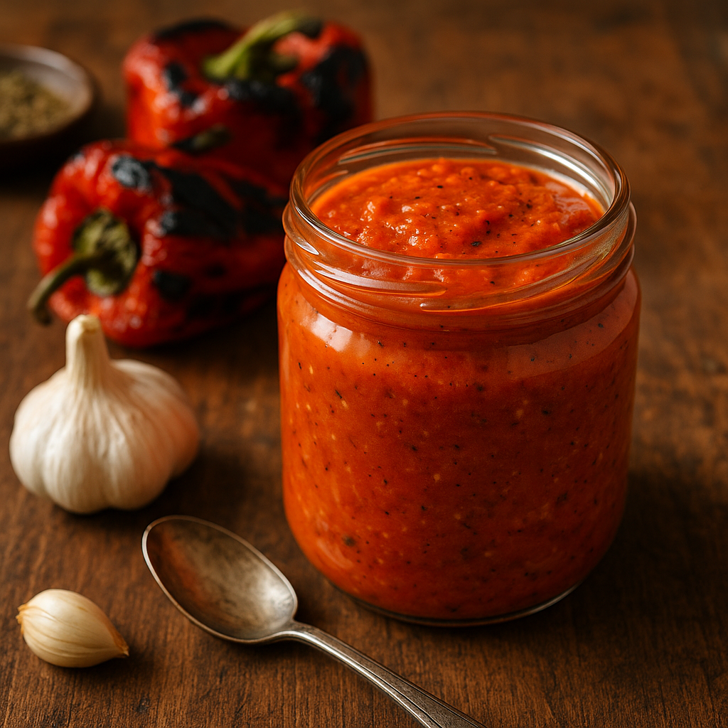 🥣 Sos od pečenih paprika i belog luka