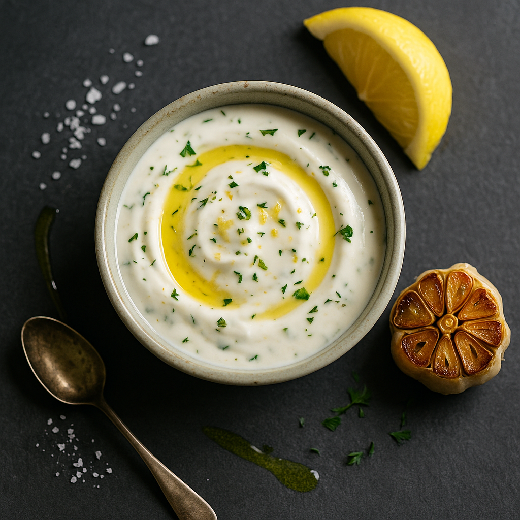 🍋🧄 Jogurt sos sa pečenim belim lukom i limunom
