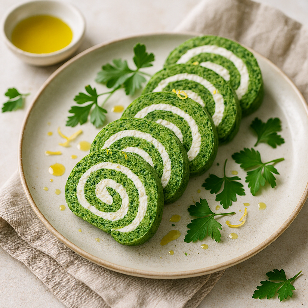 🌿🧀 Hladni rolat od spanaća i sira (spirala)