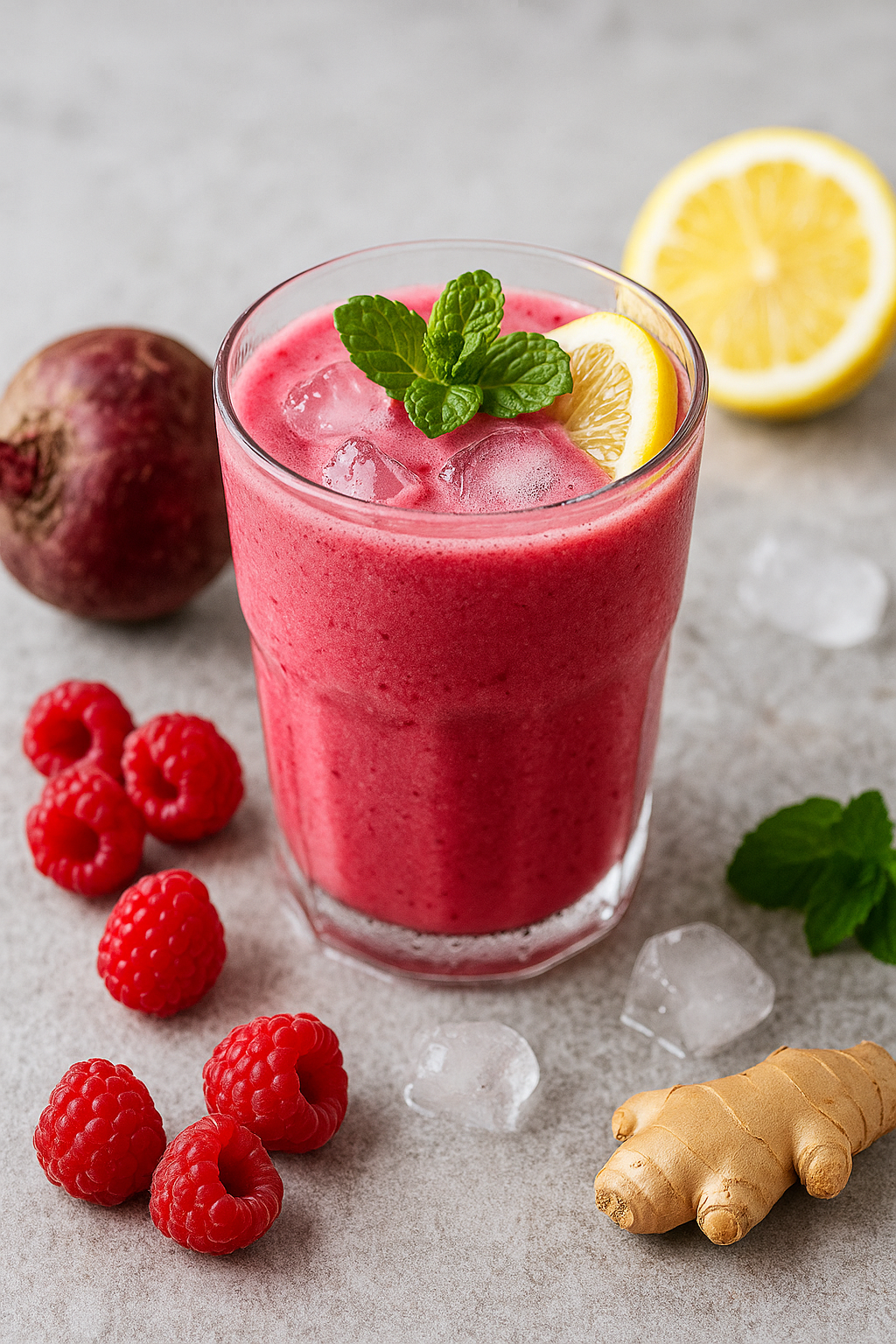 💗🥤 Ružičasti detox: cvekla, malina i limun (ledeni blend)