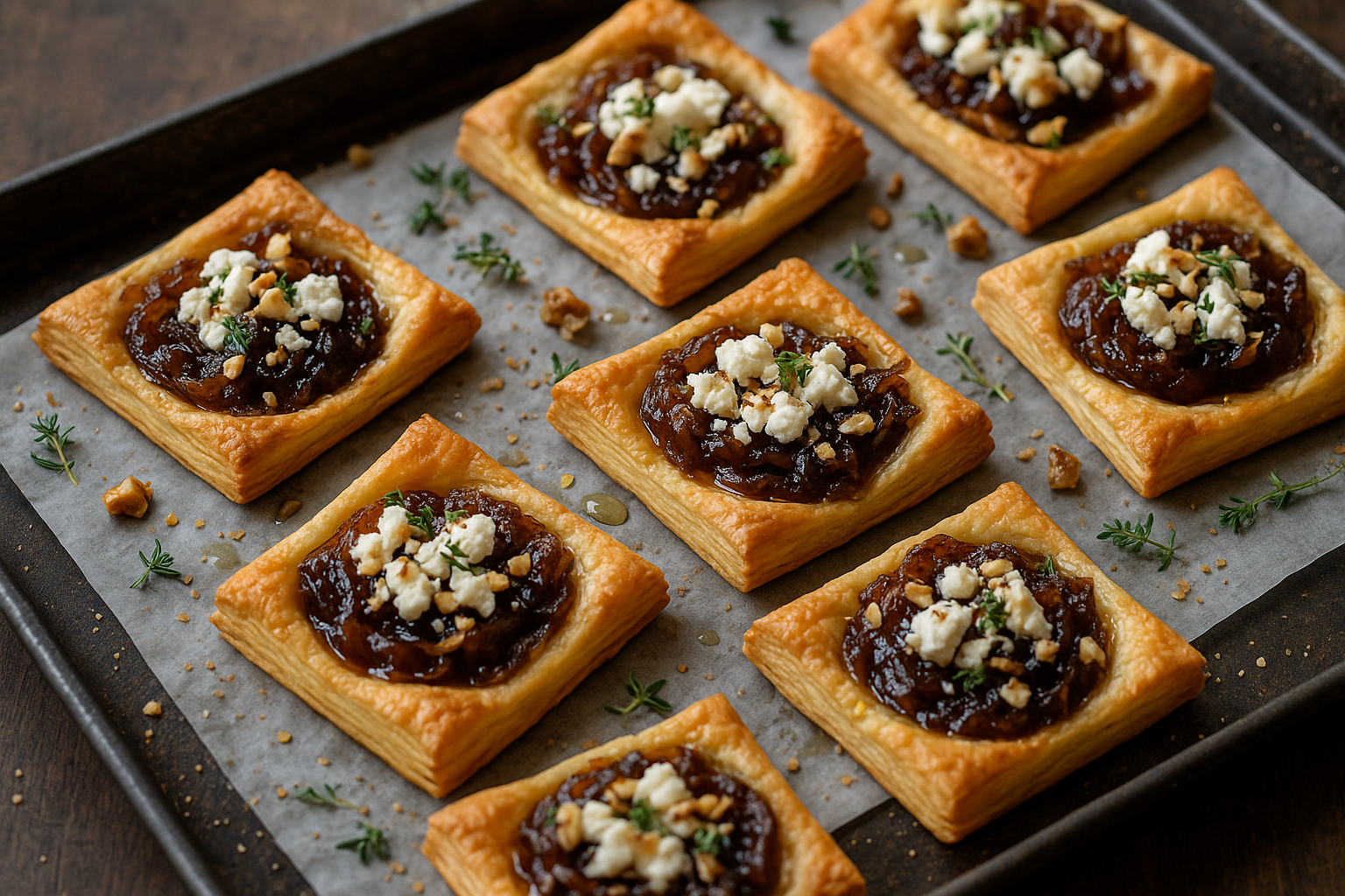 🧅🧀 Mini tartovi s karamelizovanim lukom i kozjim sirom
