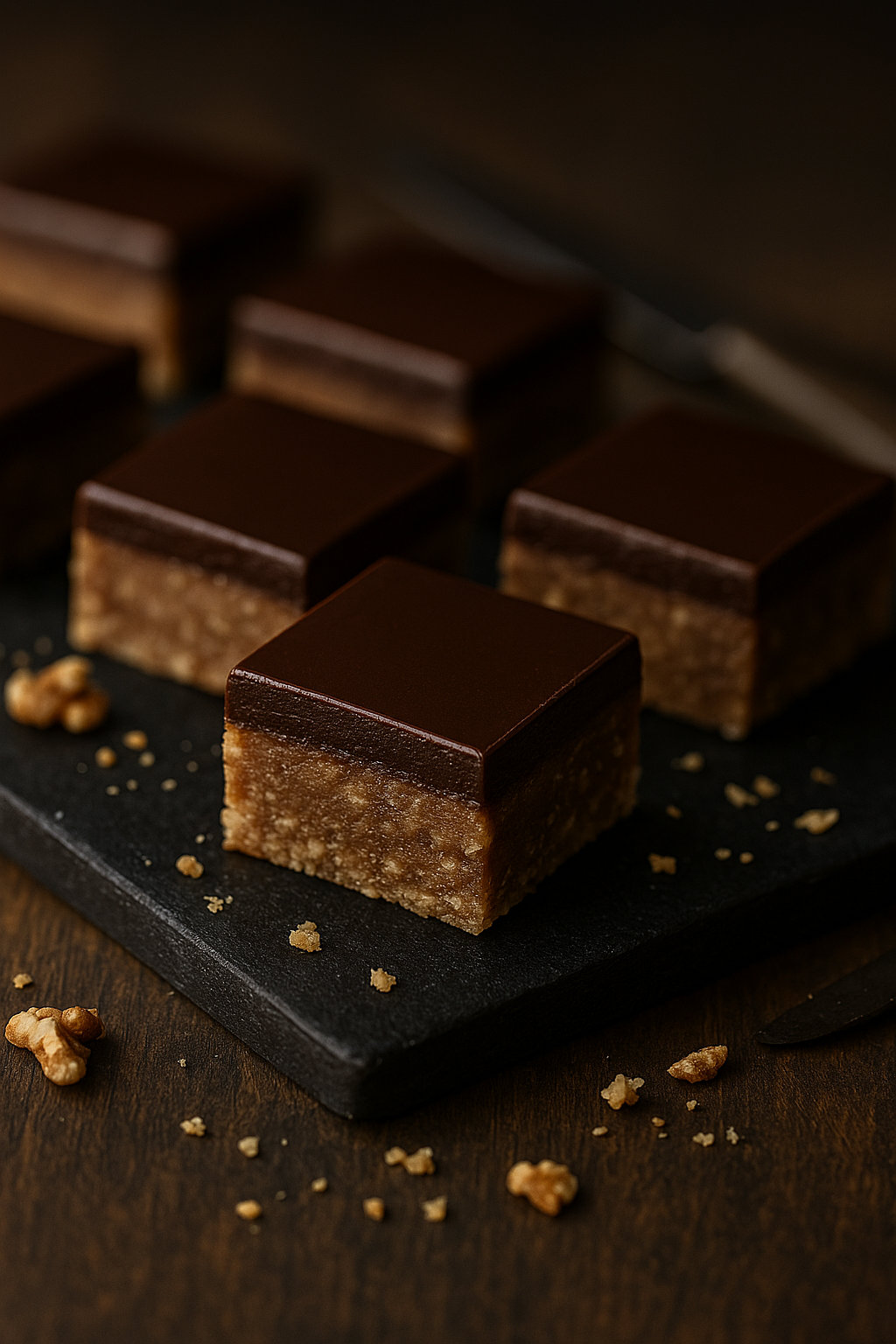 🍫🌰 Posna bajadera (orah, posni keks, kakao) — bez pečenja
