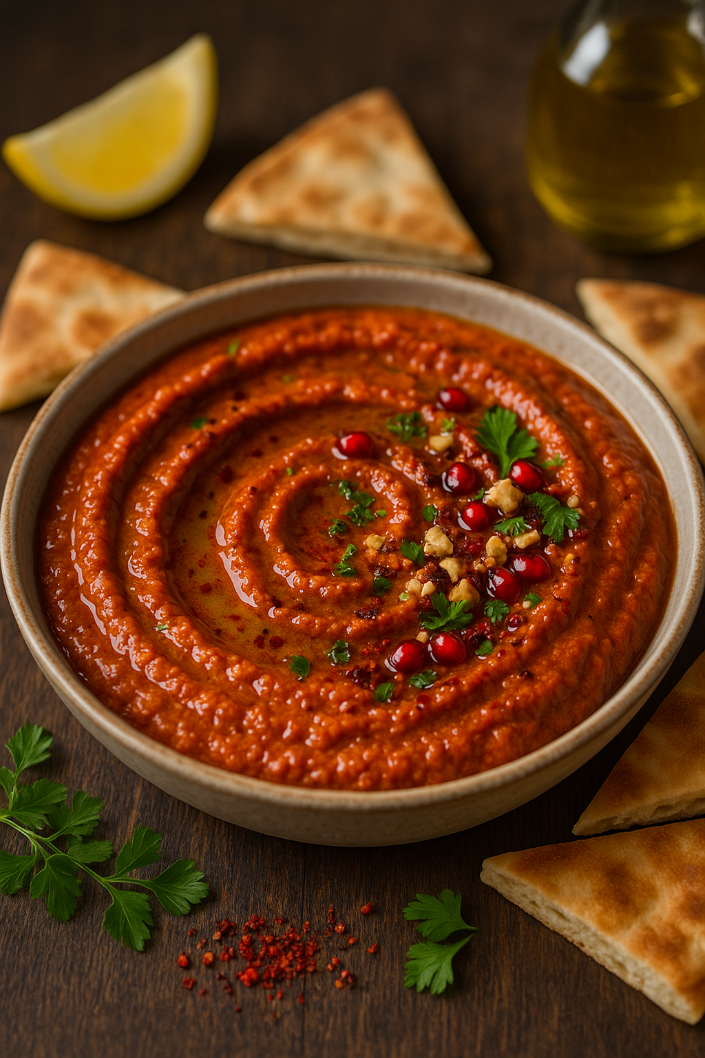 🔴🌰 Muhammara – sos od pečene paprike, oraha i nara