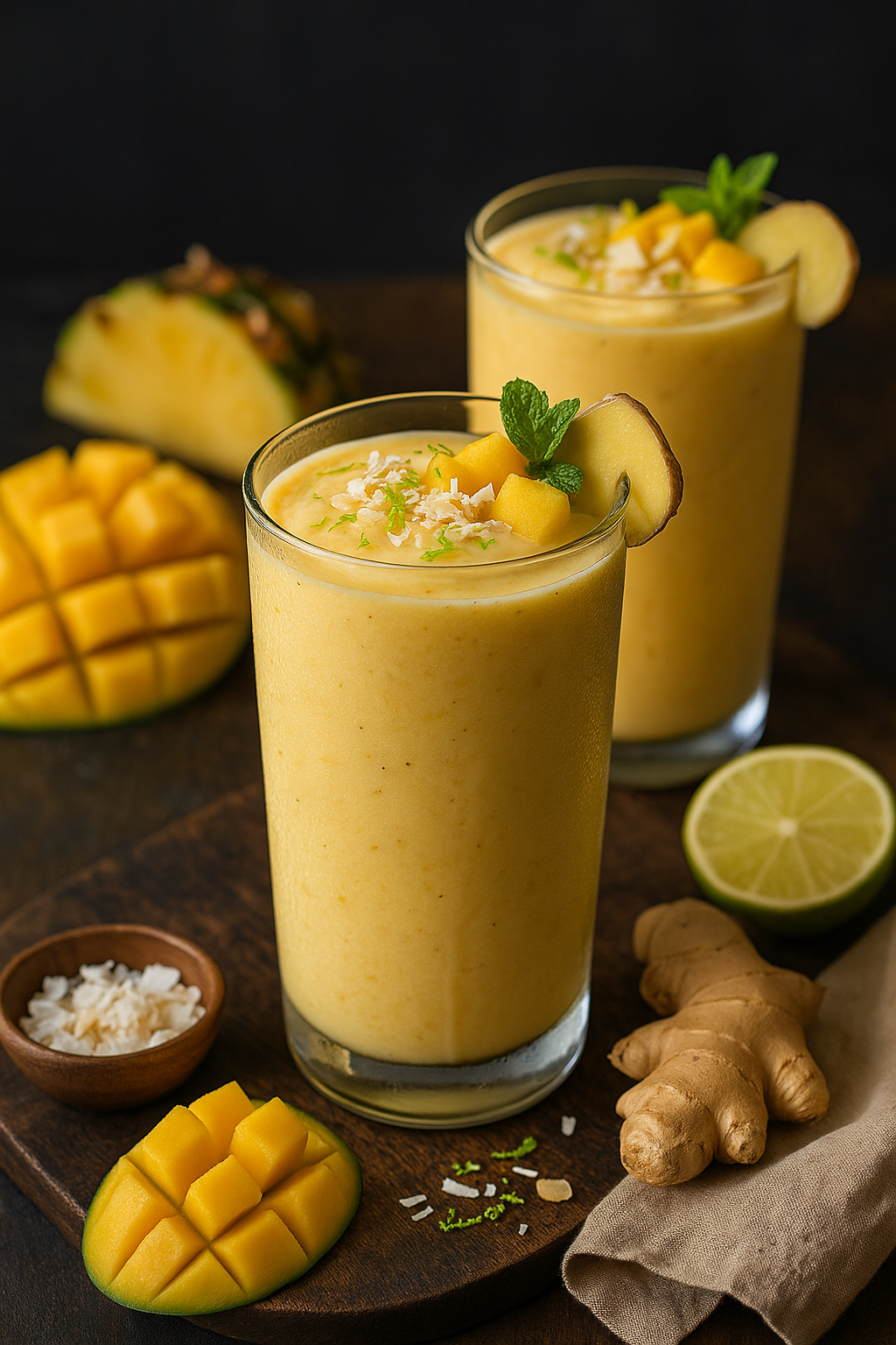 🥭🍍 Tropska Krem Bomba (mango–ananas–kokos & đumbir)