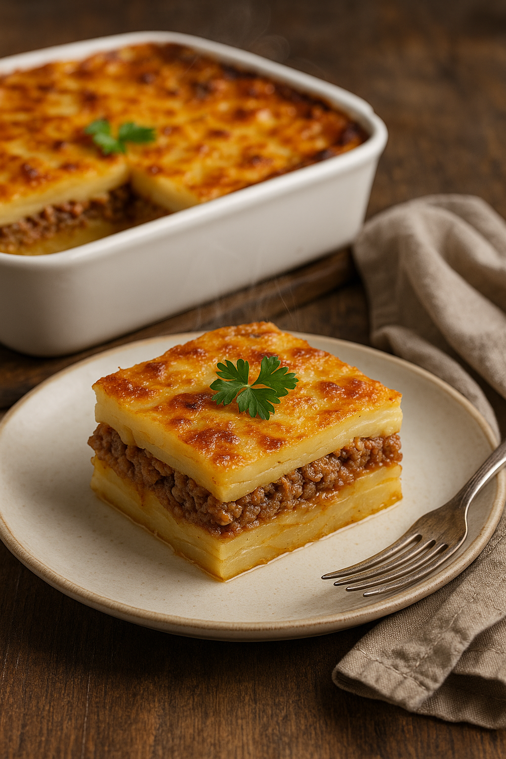 Musaka od krompira i mlevenog mesa – korak po korak 🍽️🔥