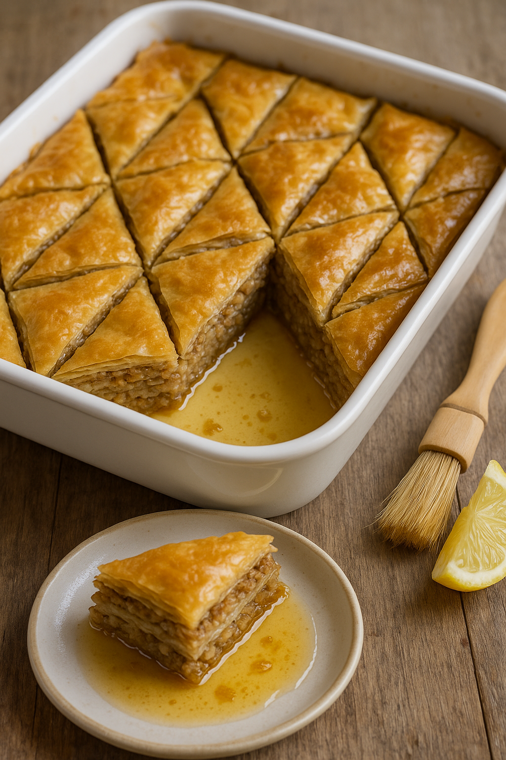 Posna baklava sa orasima – napravi sočnu, zlatnu koricu kod kuće 🥧🍋