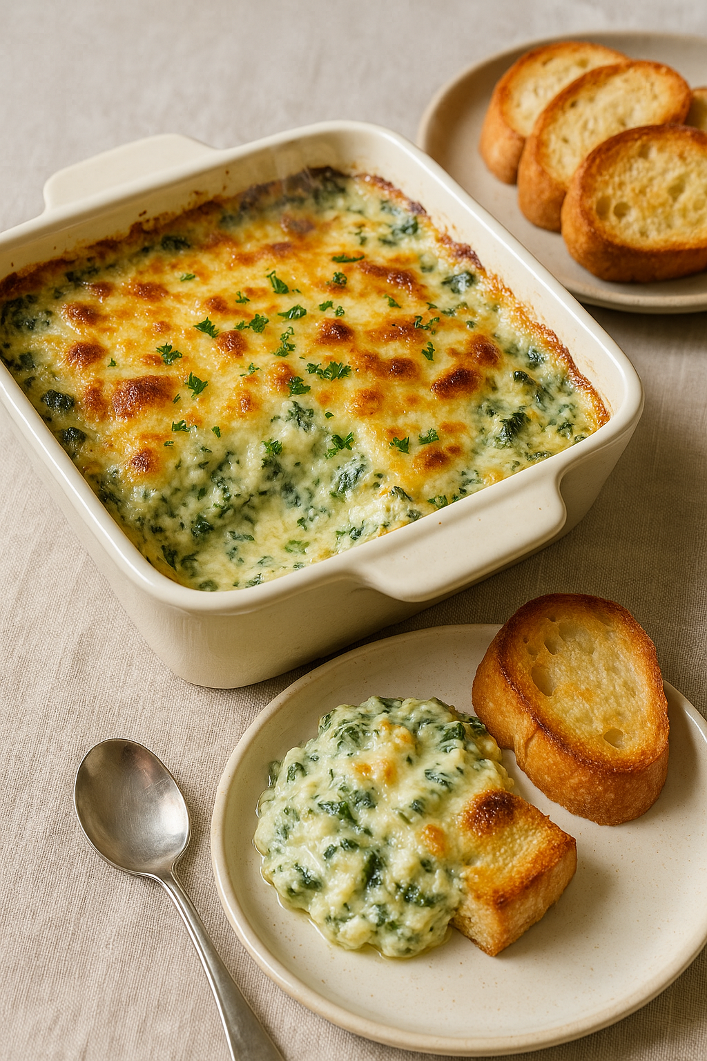 Topli dip od spanaća i artičoka – zapeči do zlatnih mehurića 🥬🧀
