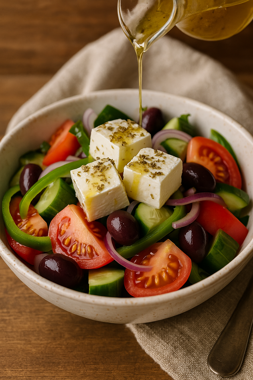 Grčka salata – naseckaj, prelij i posluži 🥗🍅