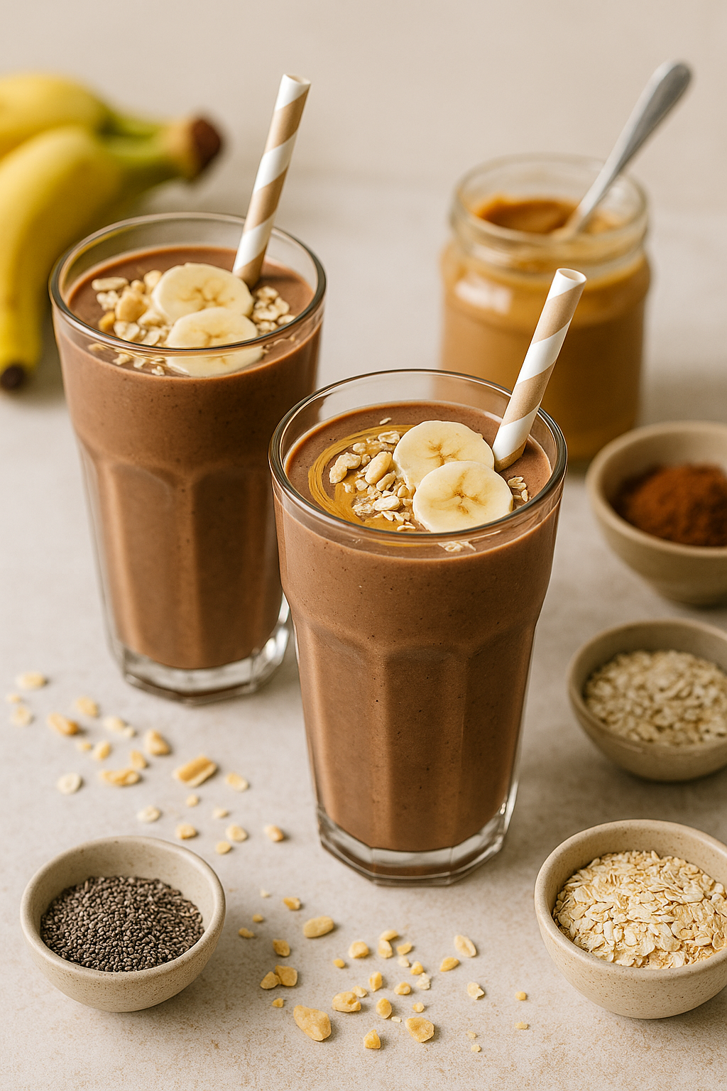 Smuti bomba od kikiriki putera i banane – izblendaj doručak bez stajanja 🥜⚡️