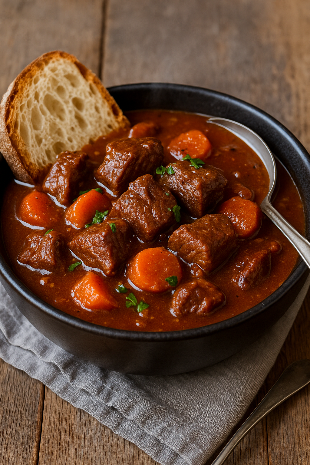 Juneći gulaš – skuvaj dubok, zgušćen ukus kao iz kazana 🍲🔥