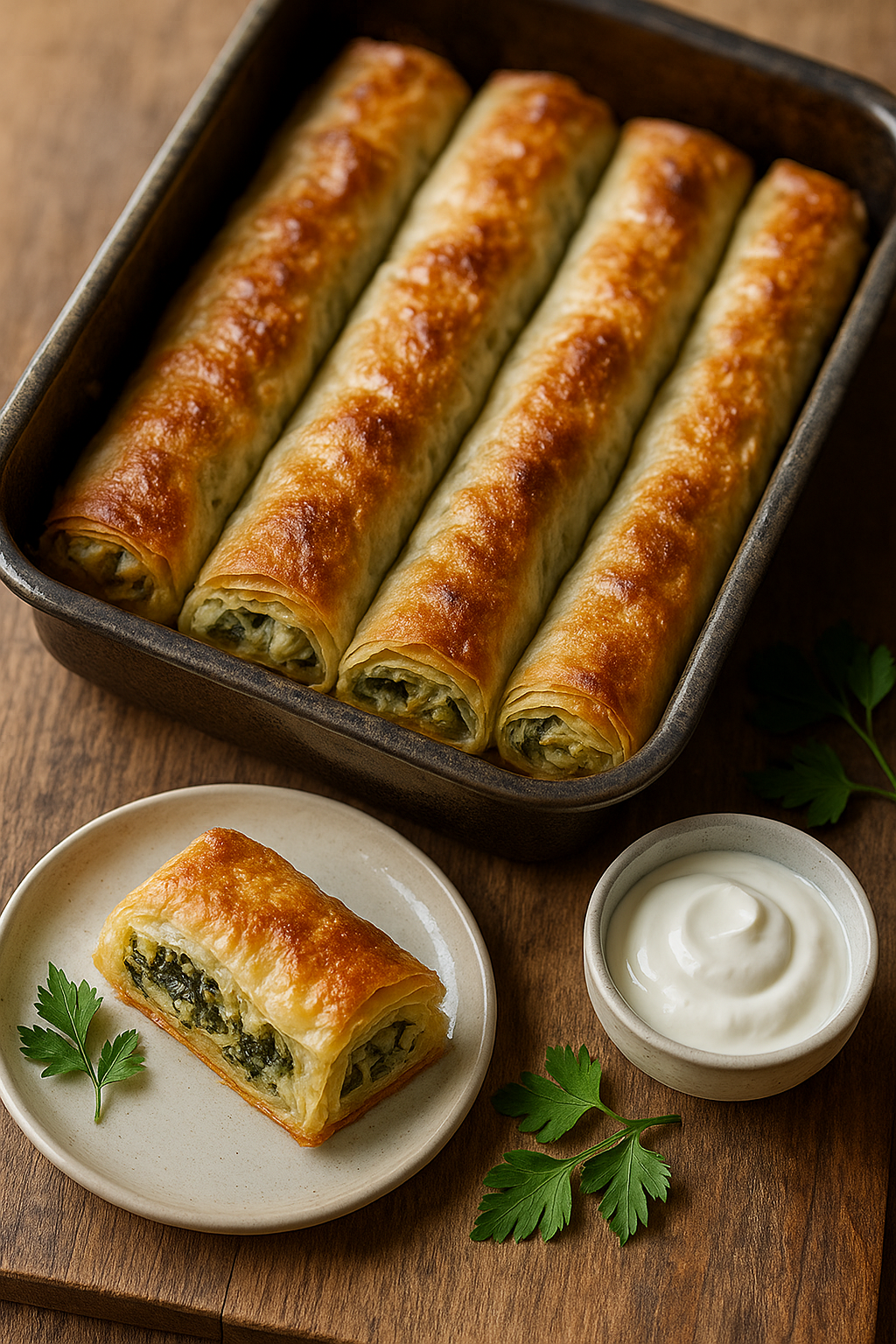 Zeljanica (pita sa sirom i spanaćem) – urolaj slojeve i zapeči do zlata 🥬✨