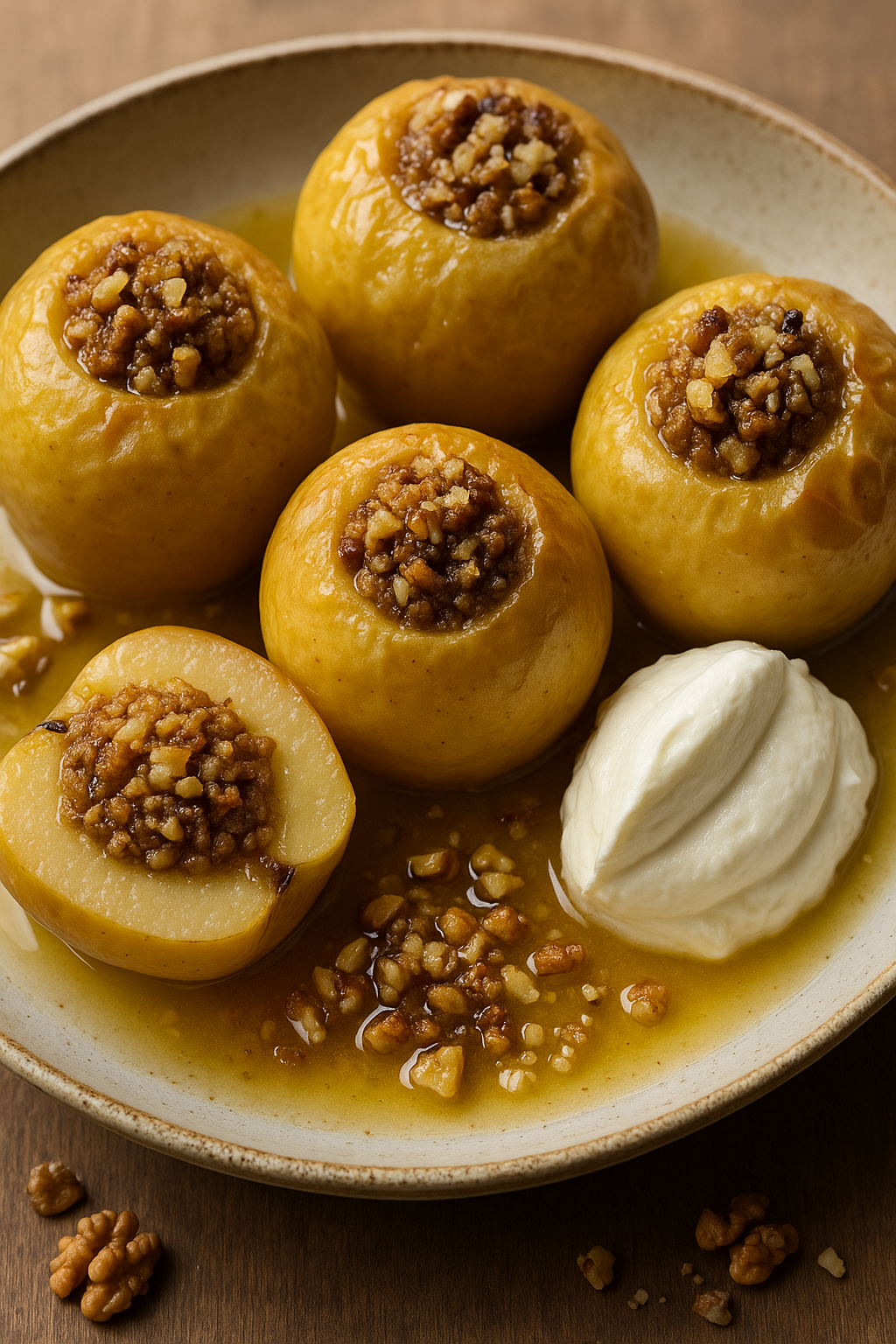 Tufahije – napuni jabuke orasima i prelij sirupom 🍎🌰