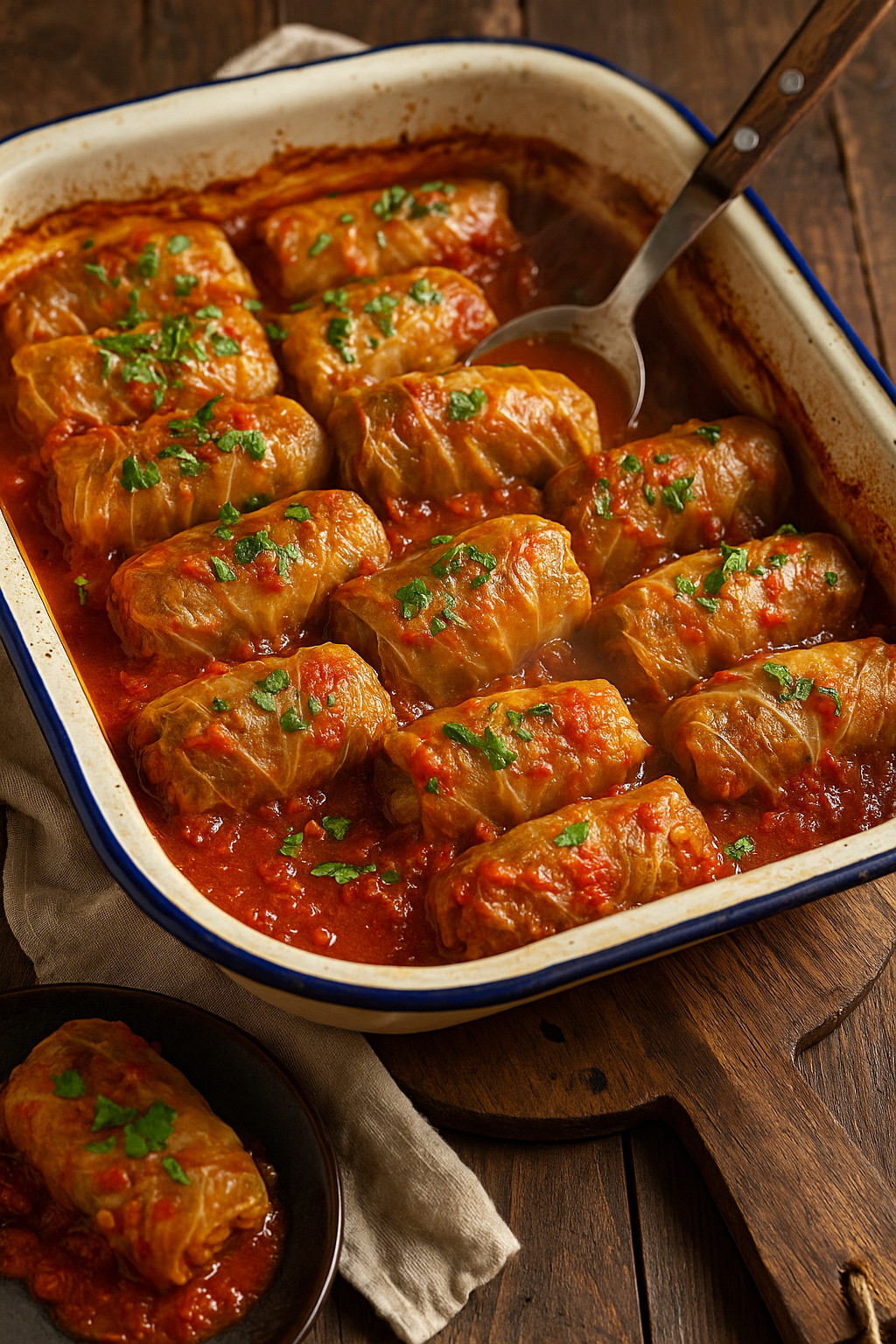 Posna sarma od kiselog kupusa sa pirinčem i pečurkama – zamotaj, prelij i zapeči 🥬🍲