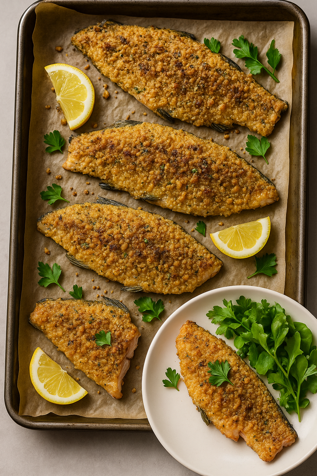 Pastrmka u orahovoj kori iz rerne – ispeci do zlata 🐟🌰