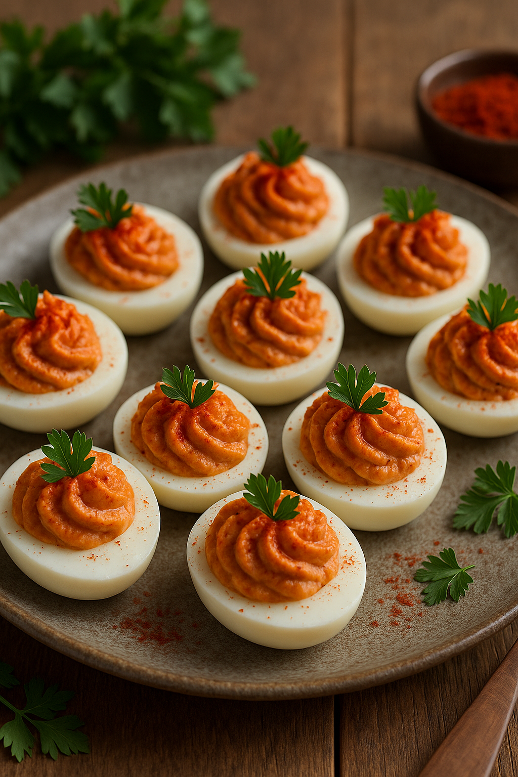 Punjena jaja sa ajvar kremom – umuti, napuni i rashladi 🥚🌶️