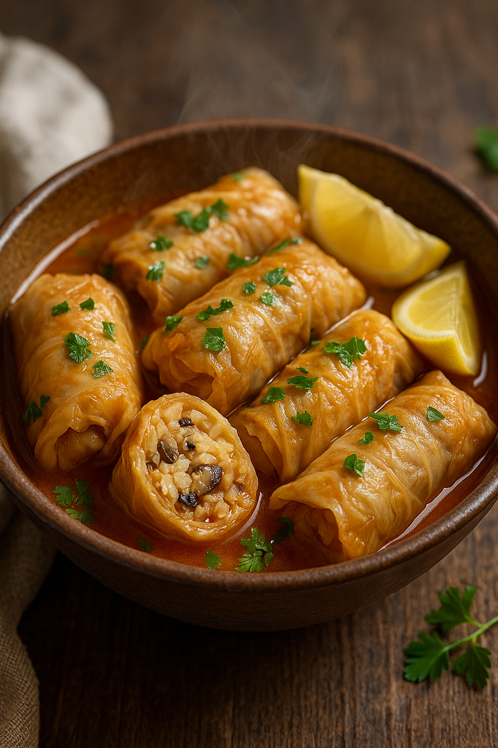 Posna sarma od kiselog kupusa s pečurkama – zamotaj, krčkaj, uživaj 🍲🥬