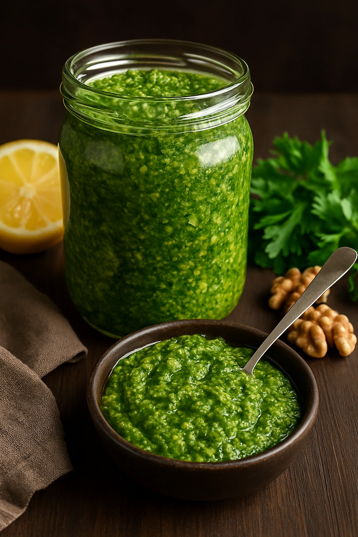 Pesto od peršuna i oraha – iseckaj, izmiksaj, prelij 🌿🥣