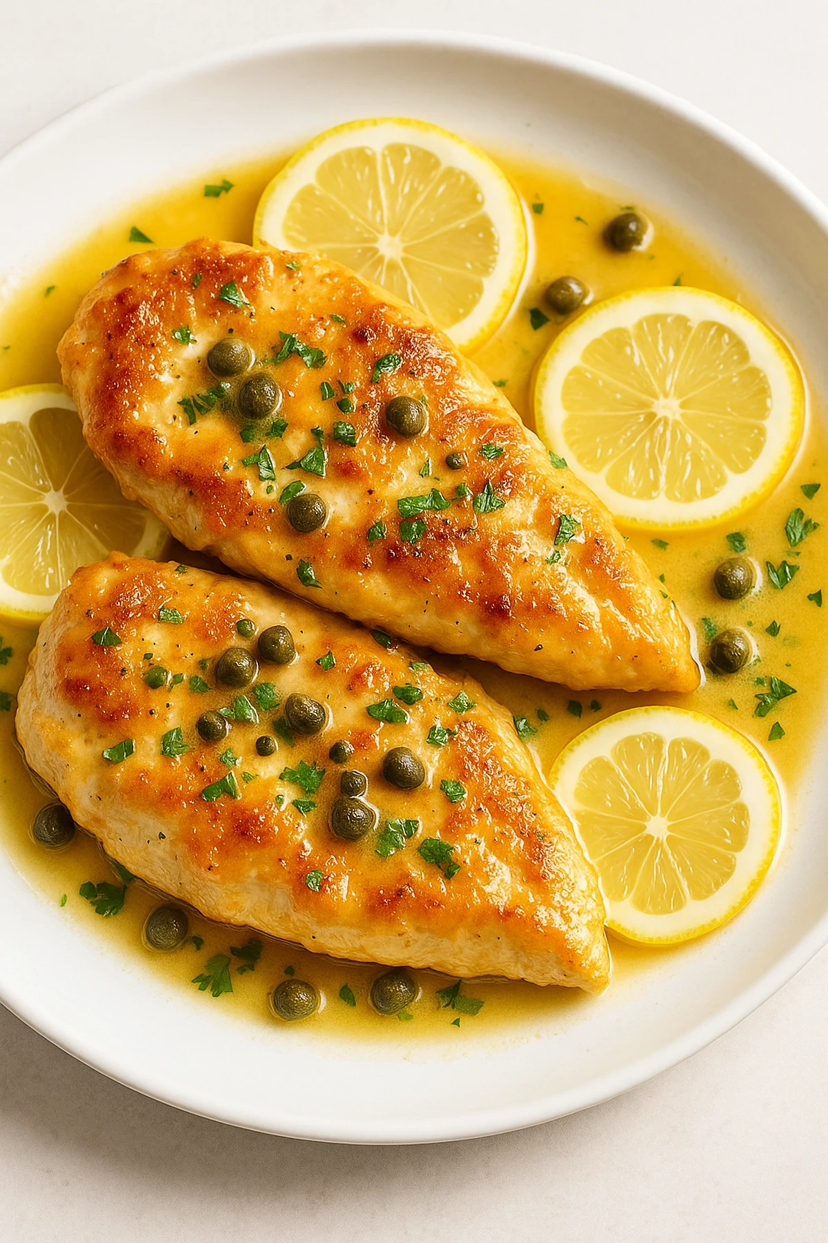Piletina piccata u limun-buter sosu sa kaparima 🍋🍗