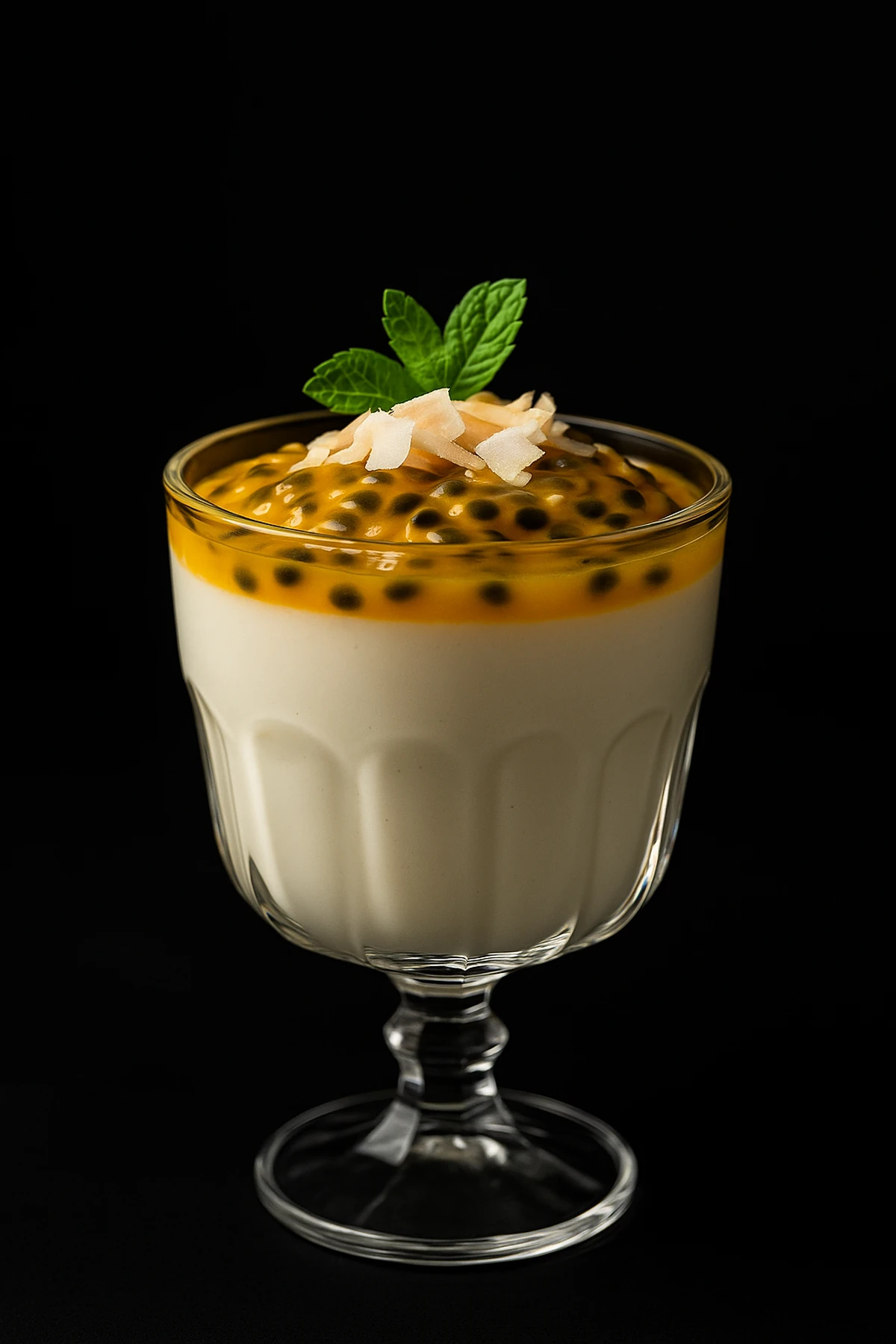 Kokos „panna cotta“ (agar) sa marakujom 🥥✨