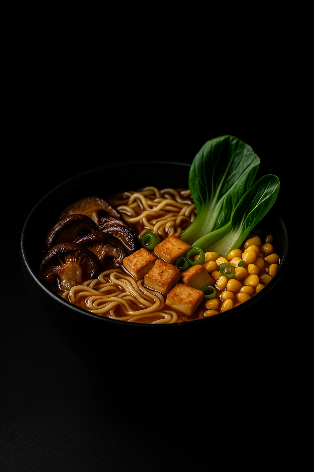Posni ramen sa gljivama, tofuom i miso–susam bujonom 🍜🌿