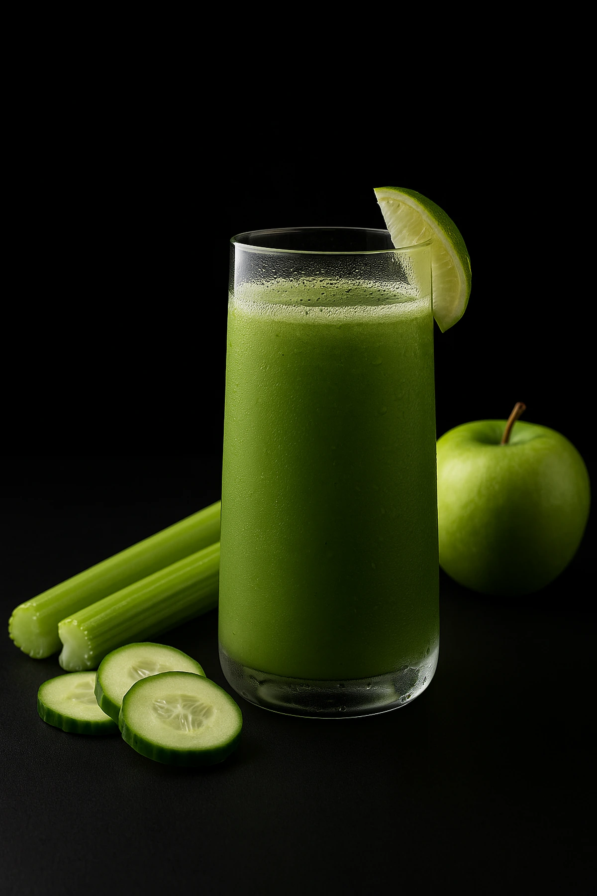 Zeleni detoks sok: celer + krastavac + jabuka 🥒🍏