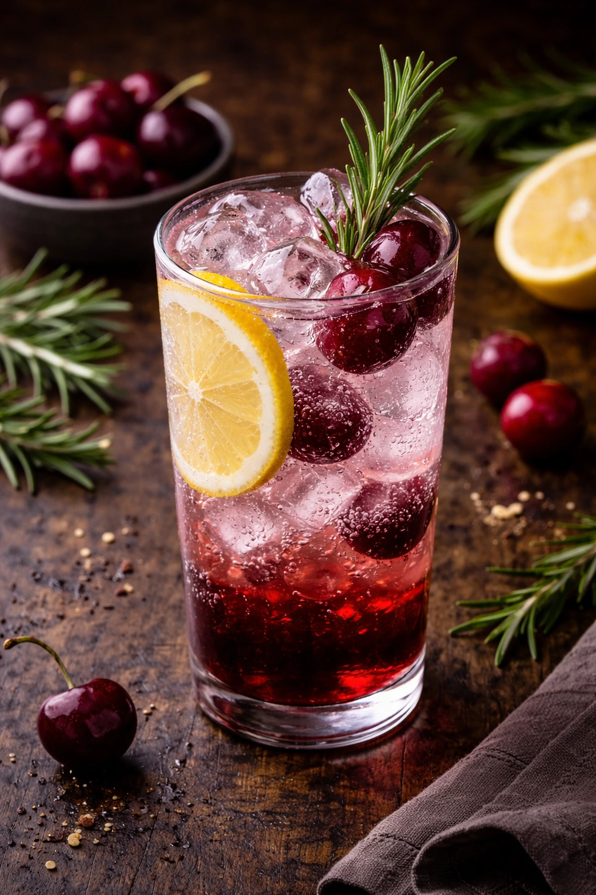 Bezalkoholni koktel od višanja i tonika sa ruzmarinom 🍒🥂