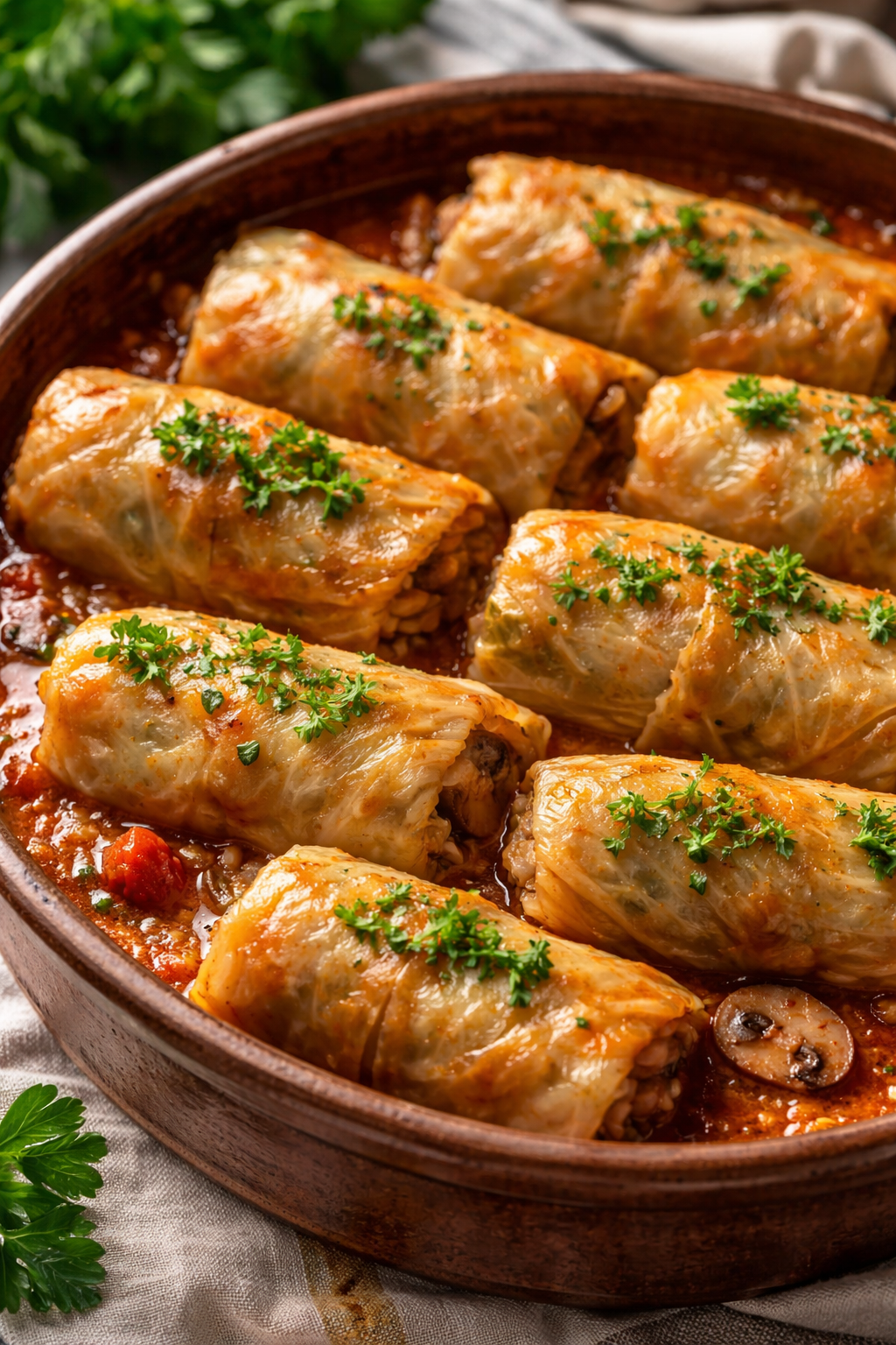 Posna sarma sa pečurkama i pirinčem 🥬🍚