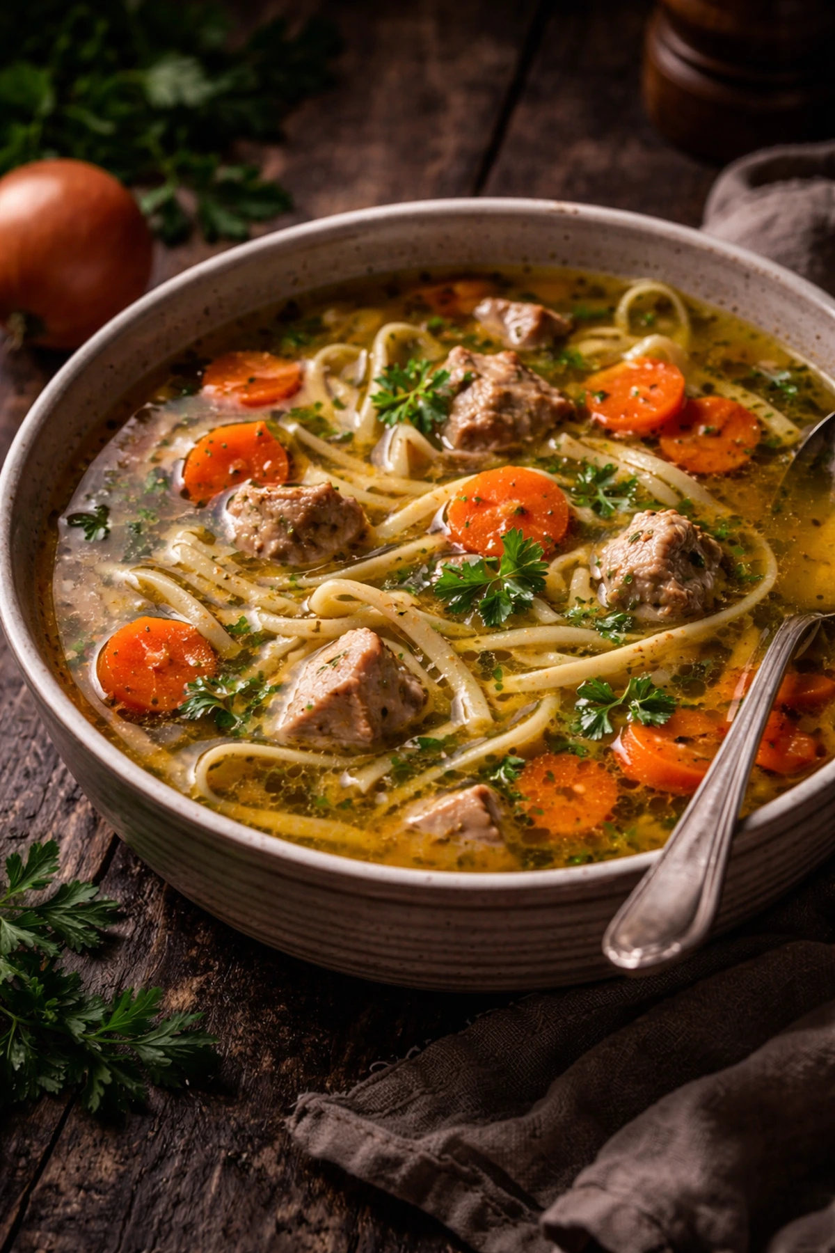 Domaća goveđa supa sa rezancima 🍲🥕