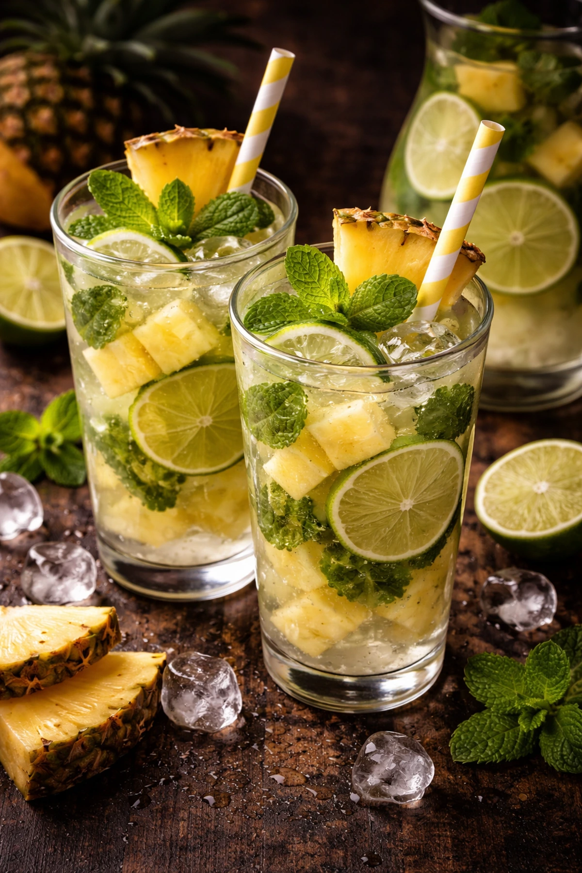 Detox napitak od ananasa mente i limete 🍍🌿