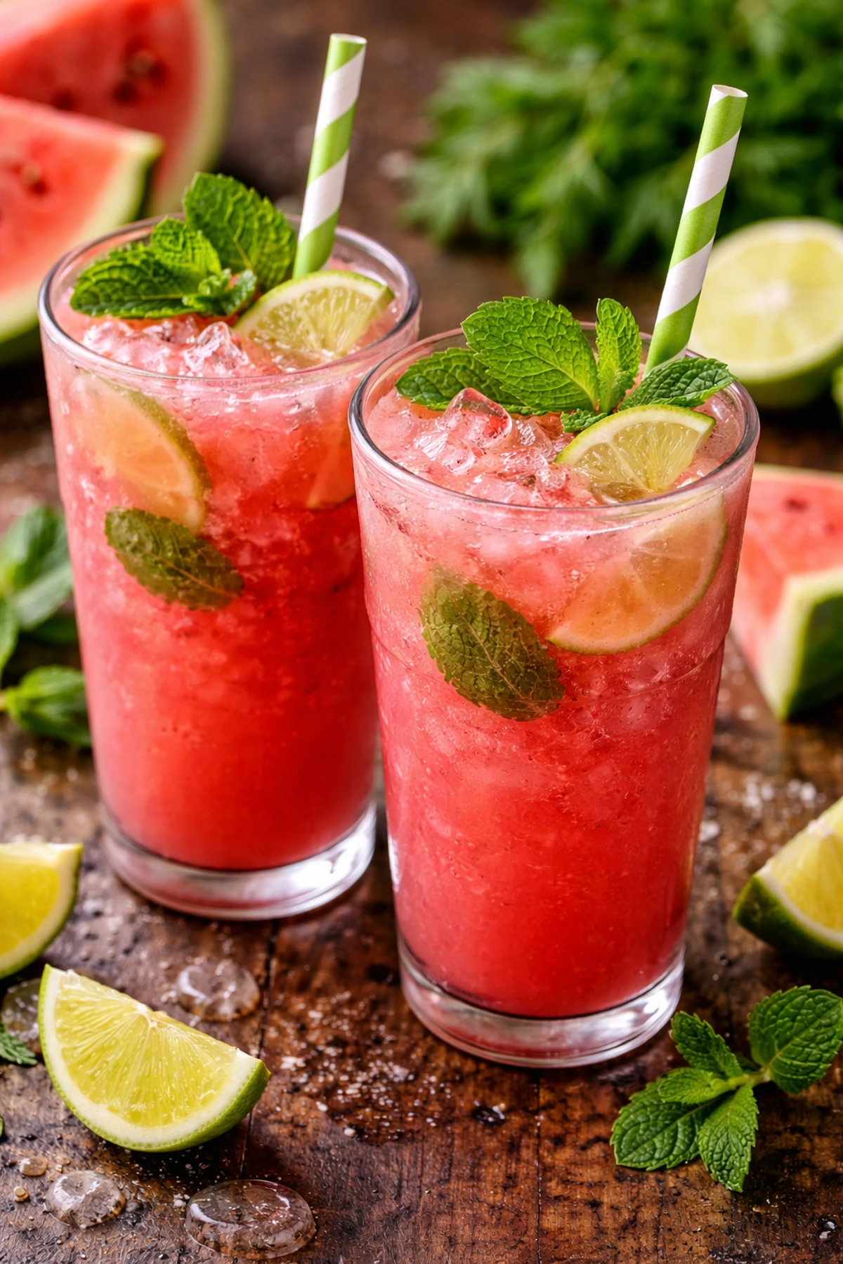 Hladni napitak od lubenice limete i mente 🍉🍋