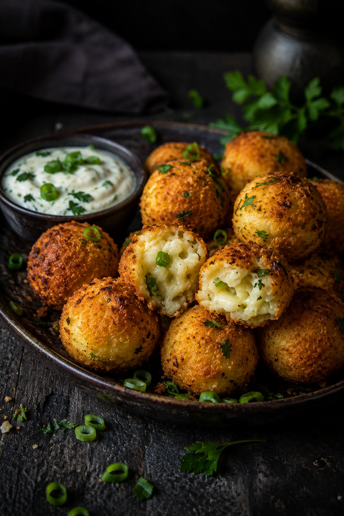 Hrskave kuglice od krompira sira i mladog luka 🥔🧀